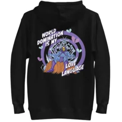 Masters of the Universe Skeletor Love Language Embroidered Black Hoodie