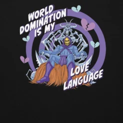 Masters of the Universe Skeletor Love Language Embroidered Black Hoodie