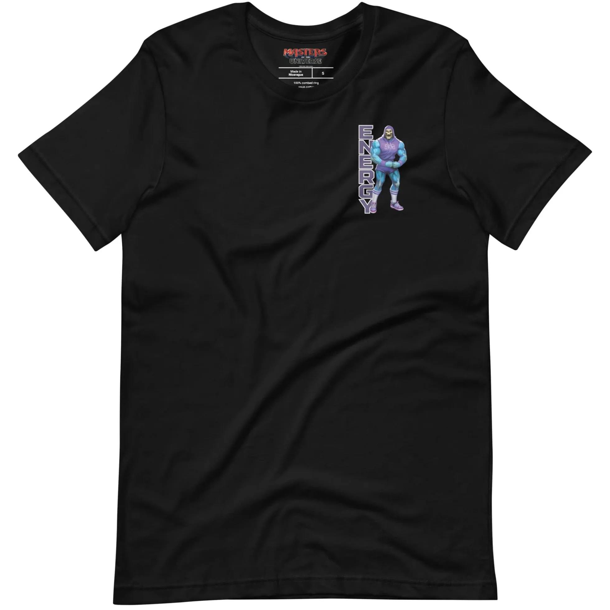 Masters of the Universe Gym Bro Skeletor Ab Power Black T-shirt