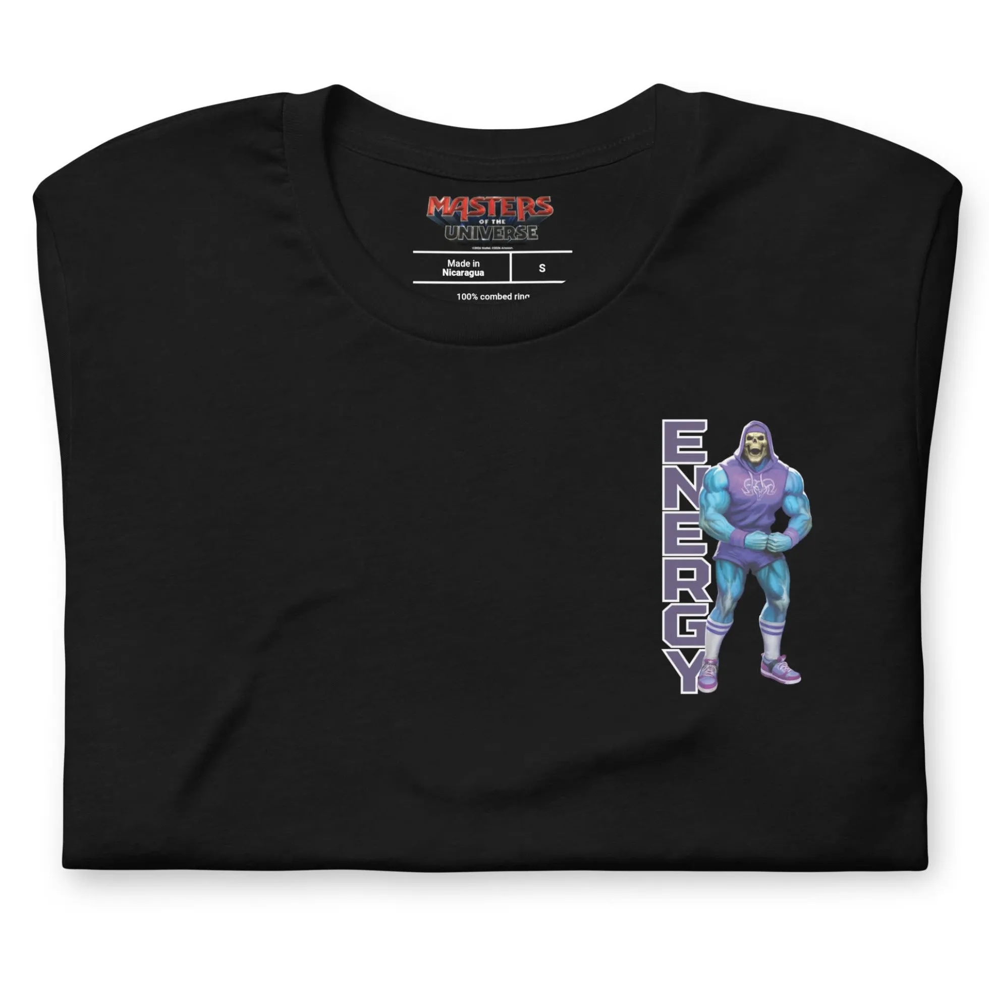 Masters of the Universe Gym Bro Skeletor Ab Power Black T-shirt