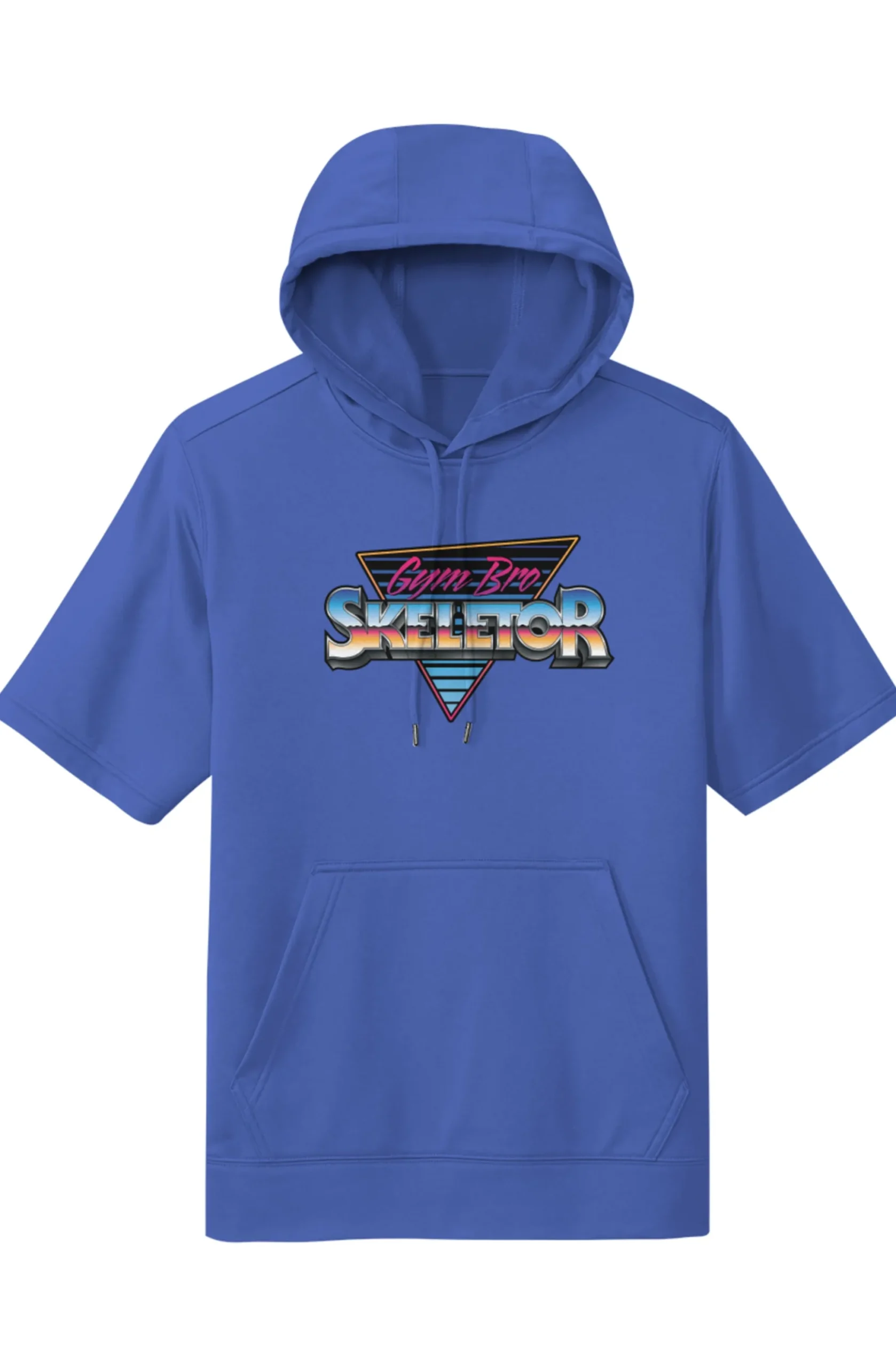 Masters of the Universe Gym Bro Skeletor Blue Short Sleeved Hoodie