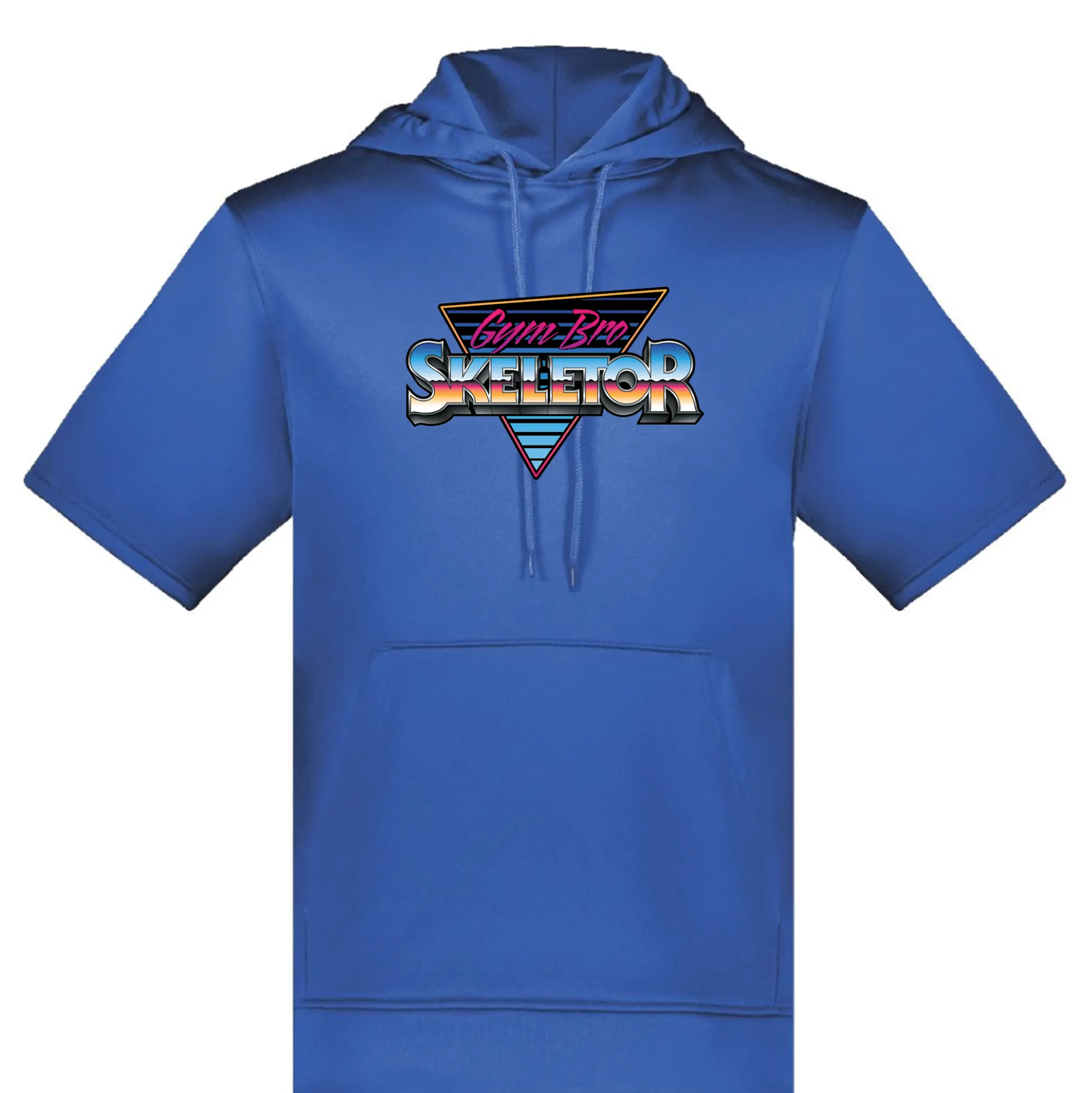 Masters of the Universe Gym Bro Skeletor Blue Short Sleeved Hoodie