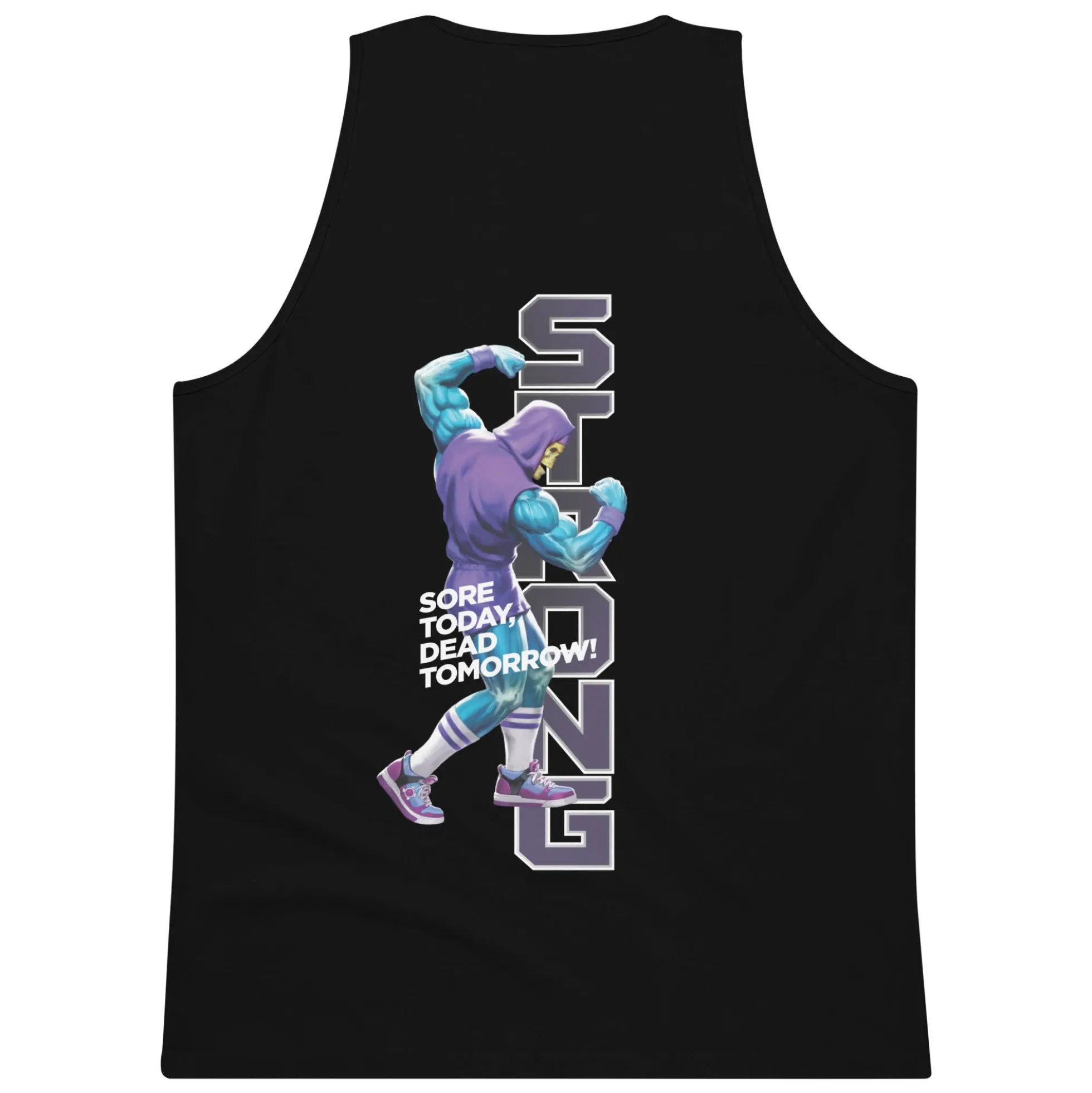 Masters of the Universe Gym Bro Skeletor Strong Black Tank Top