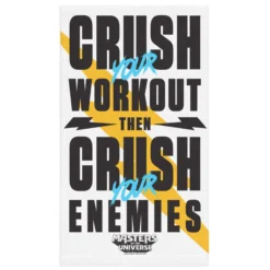 Masters of the Universe Gym Bro Skeletor Crush Your Workout White Gym Towel