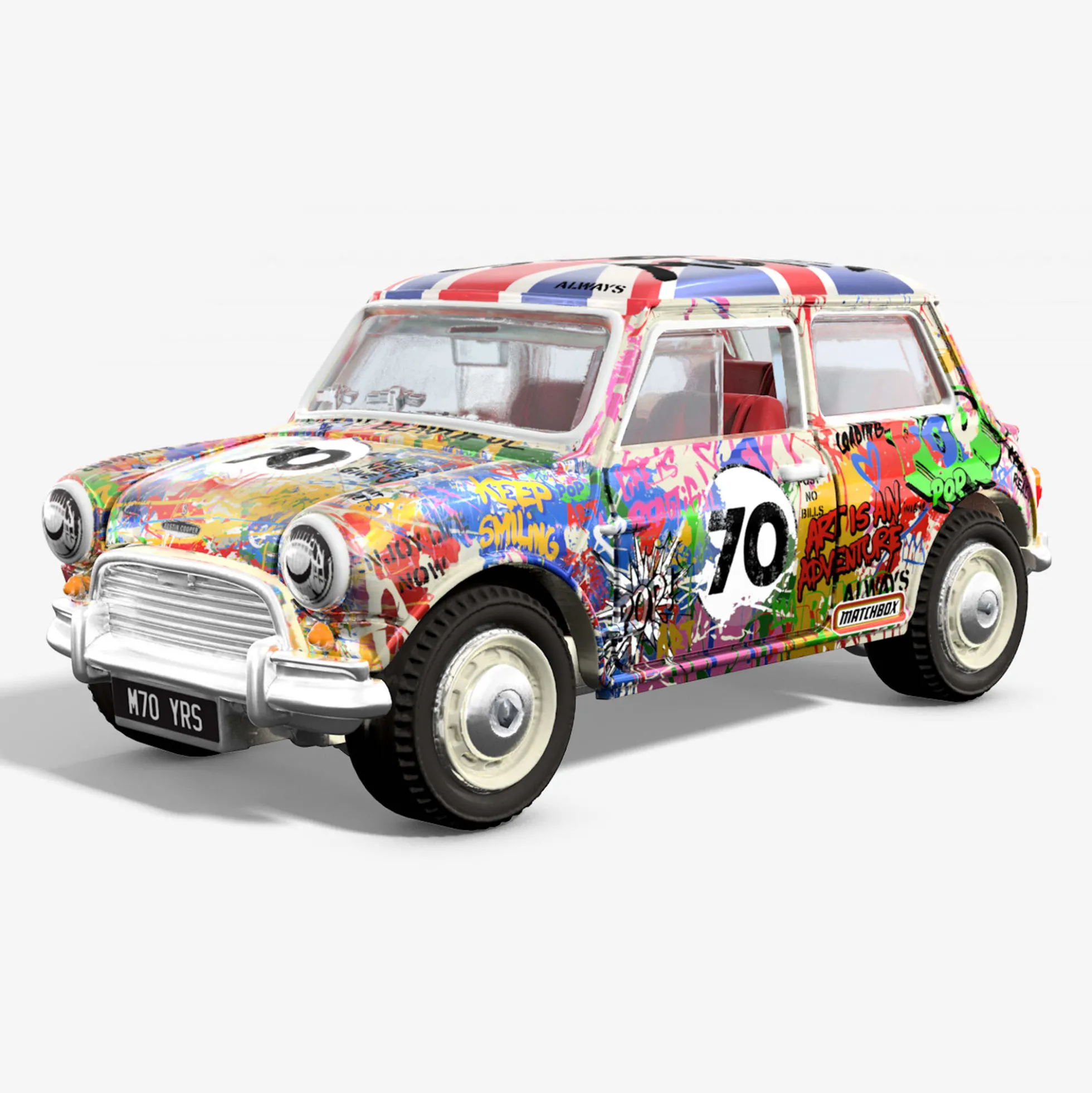 Matchbox x Mr Brainwash 1964 Austin Mini Cooper S