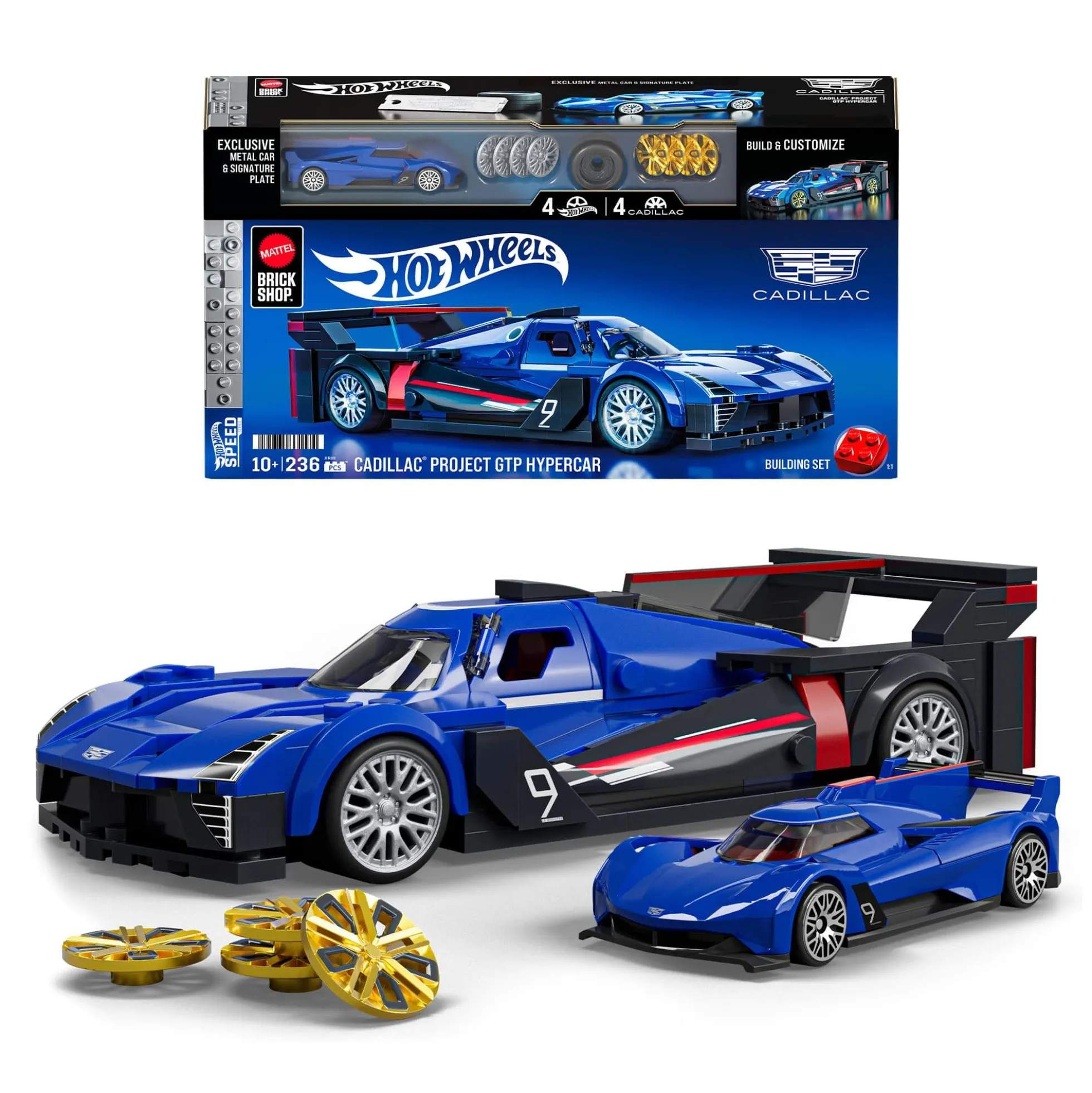 Mattel Brick Shop Hot Wheels Cadillac Project GTP Hypercar Building Set