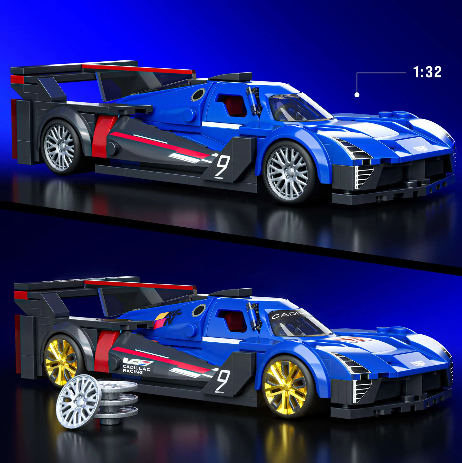 Mattel Brick Shop Hot Wheels Cadillac Project GTP Hypercar Building Set