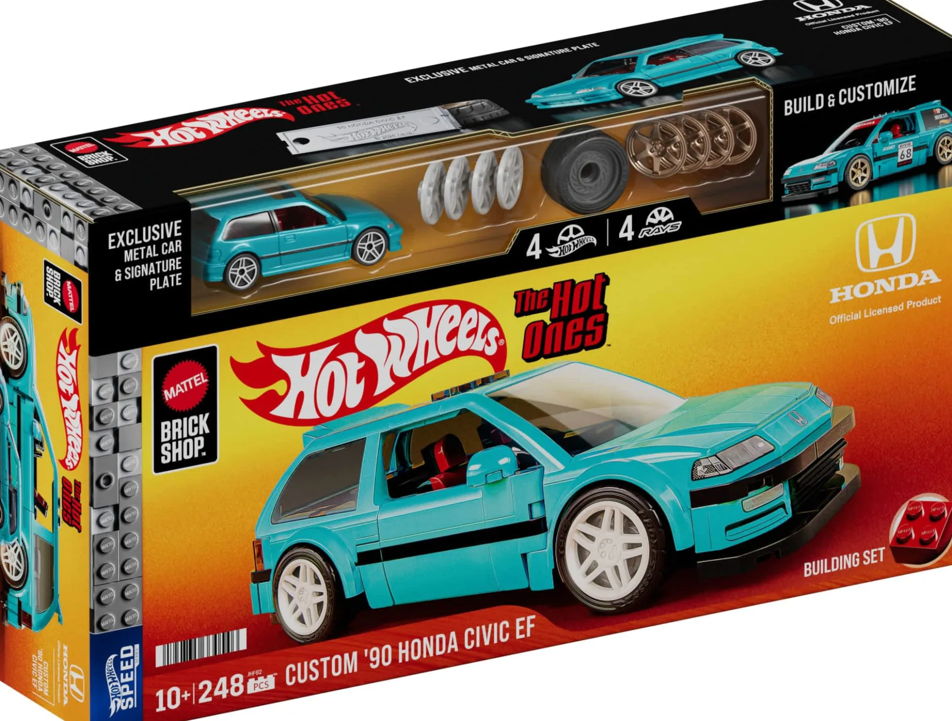 Mattel Brick Shop Hot Wheels Custom ’90 Honda Civic EF Building Set