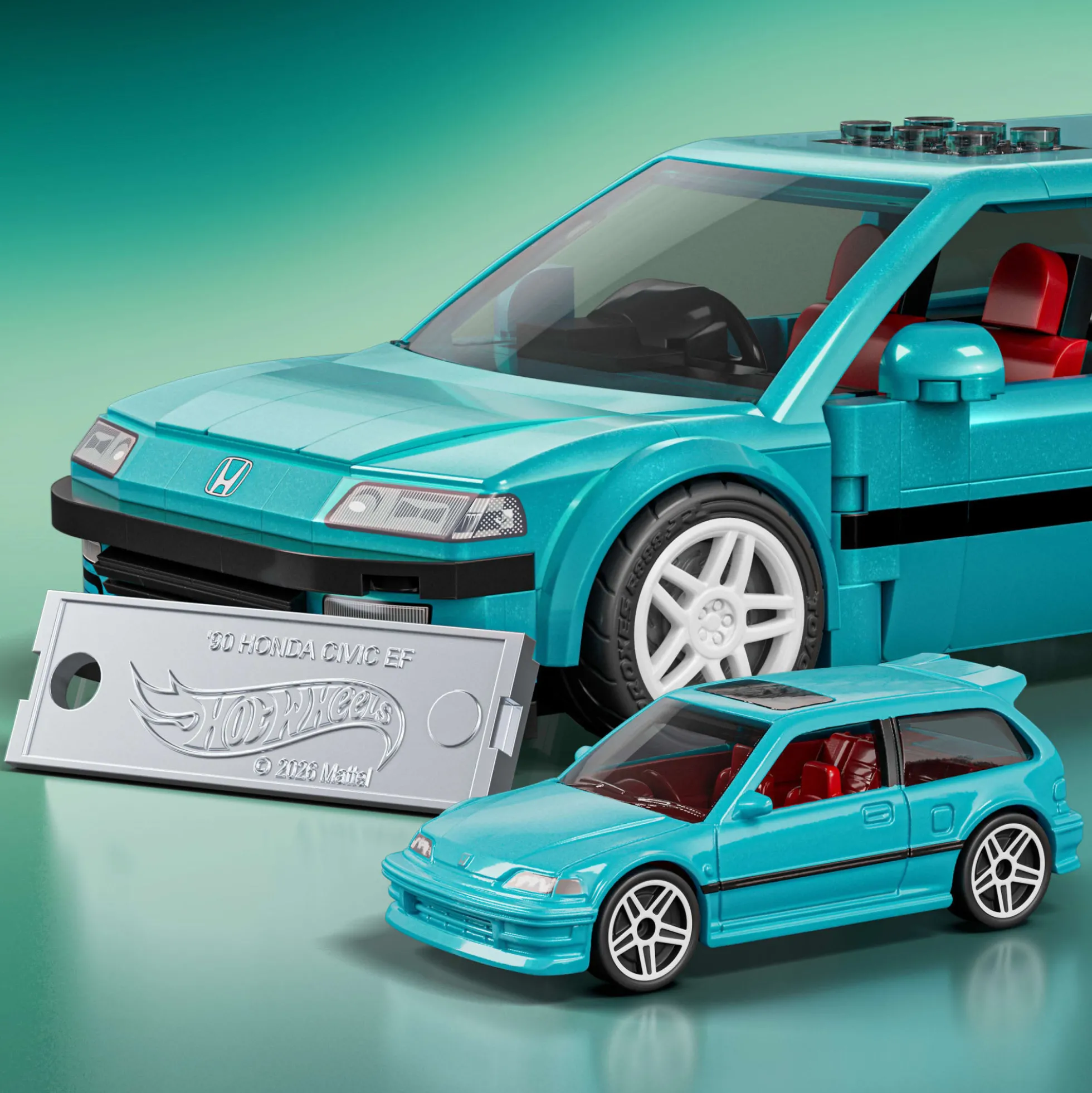 Mattel Brick Shop Hot Wheels Custom ’90 Honda Civic EF Building Set