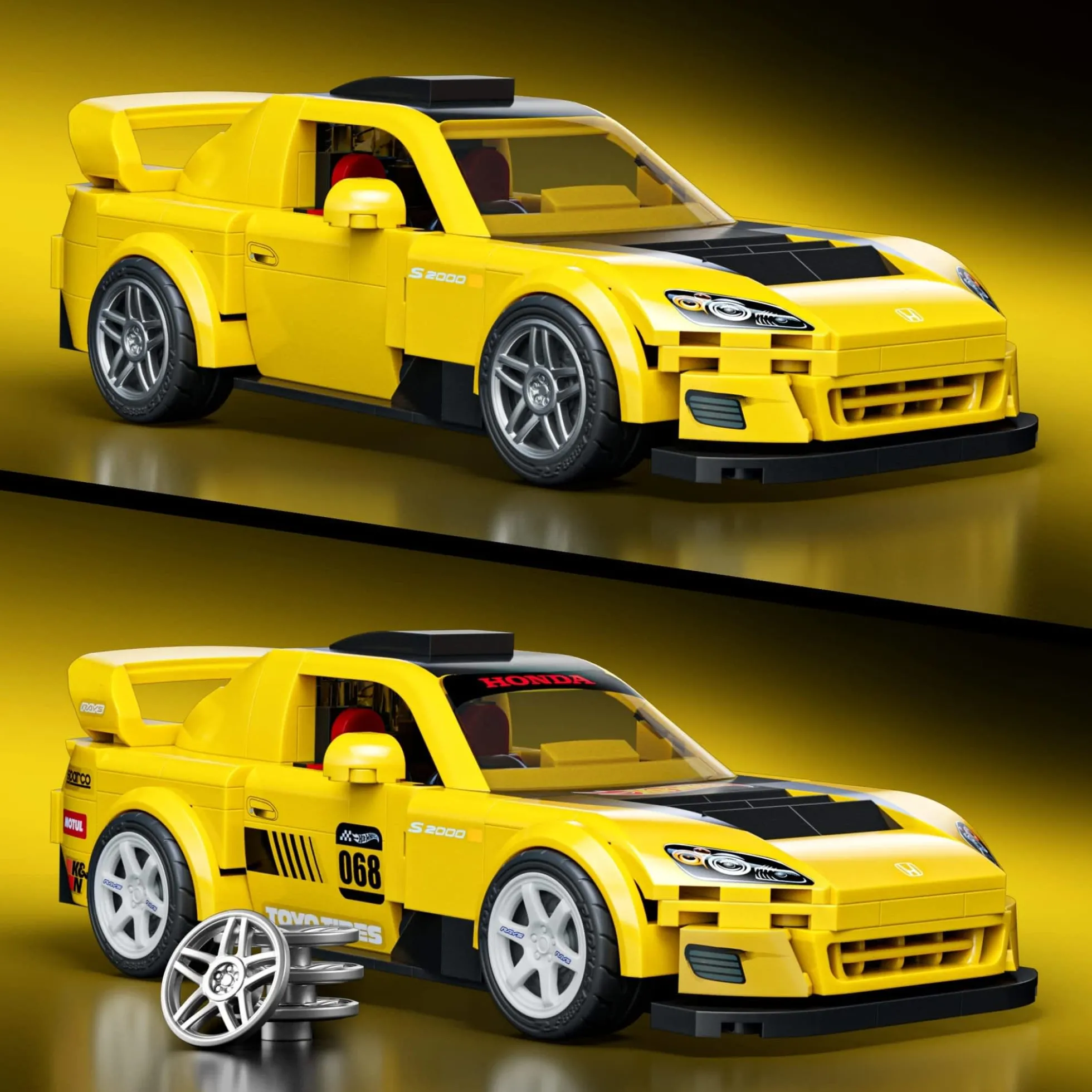 Mattel Brick Shop Hot Wheels ’07 Honda S2000 Building Set