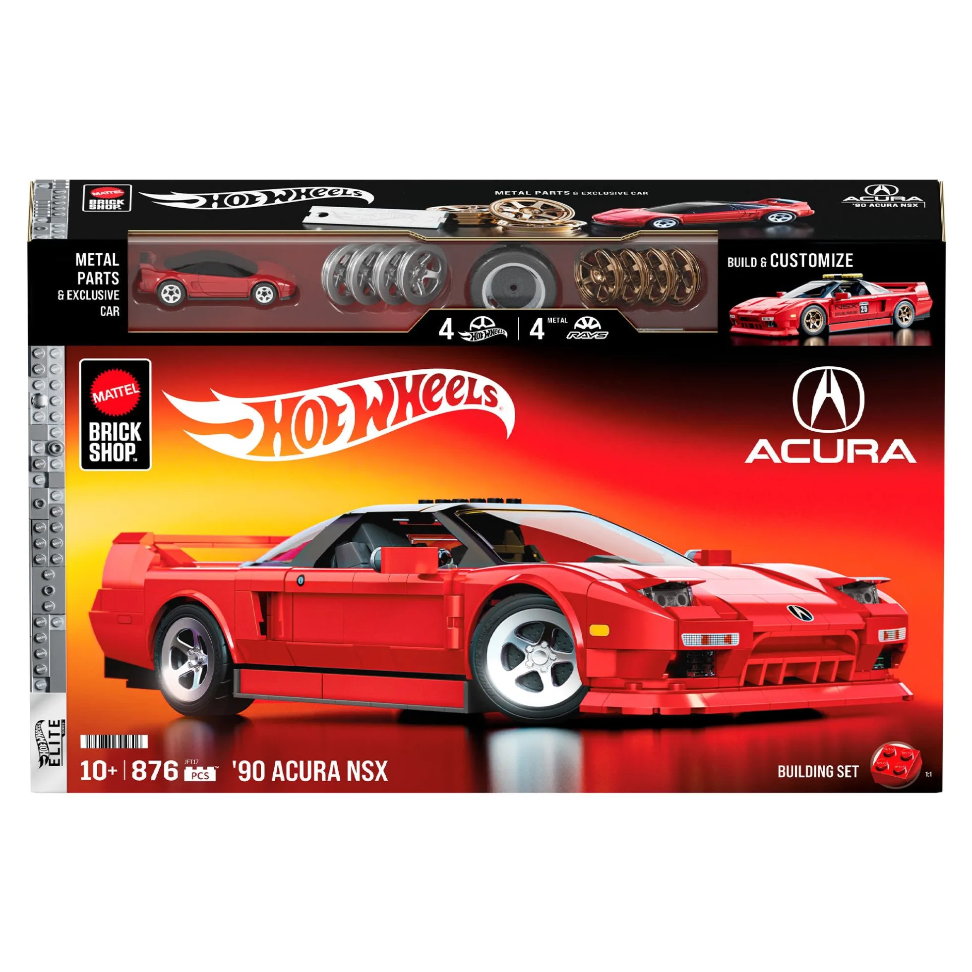 Mattel Brick Shop Hot Wheels ’90 Acura NSX Building Set