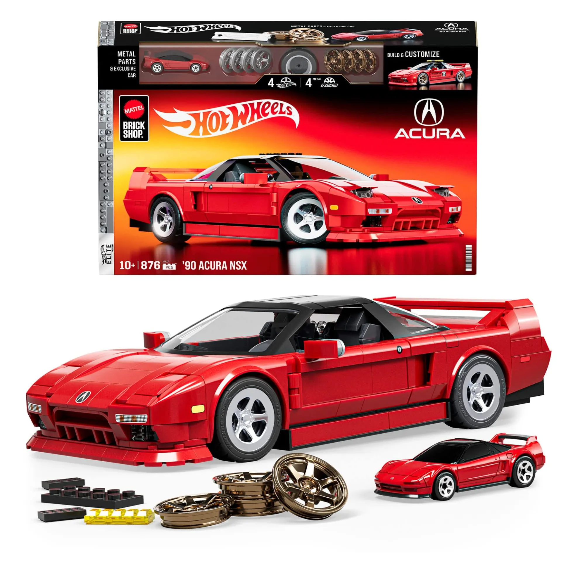 Mattel Brick Shop Hot Wheels ’90 Acura NSX Building Set