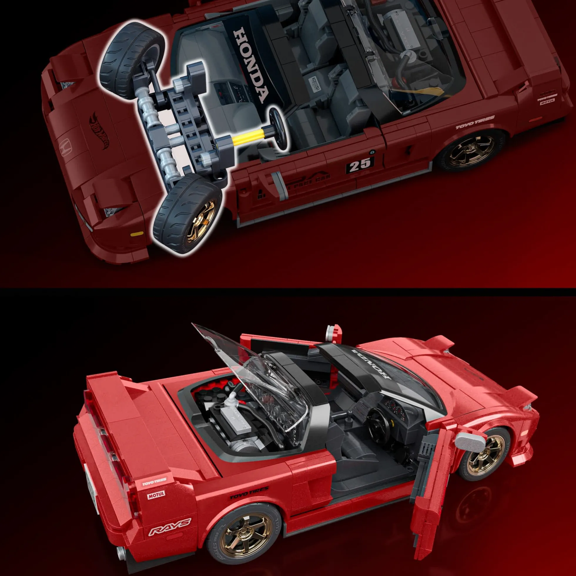 Mattel Brick Shop Hot Wheels ’90 Acura NSX Building Set