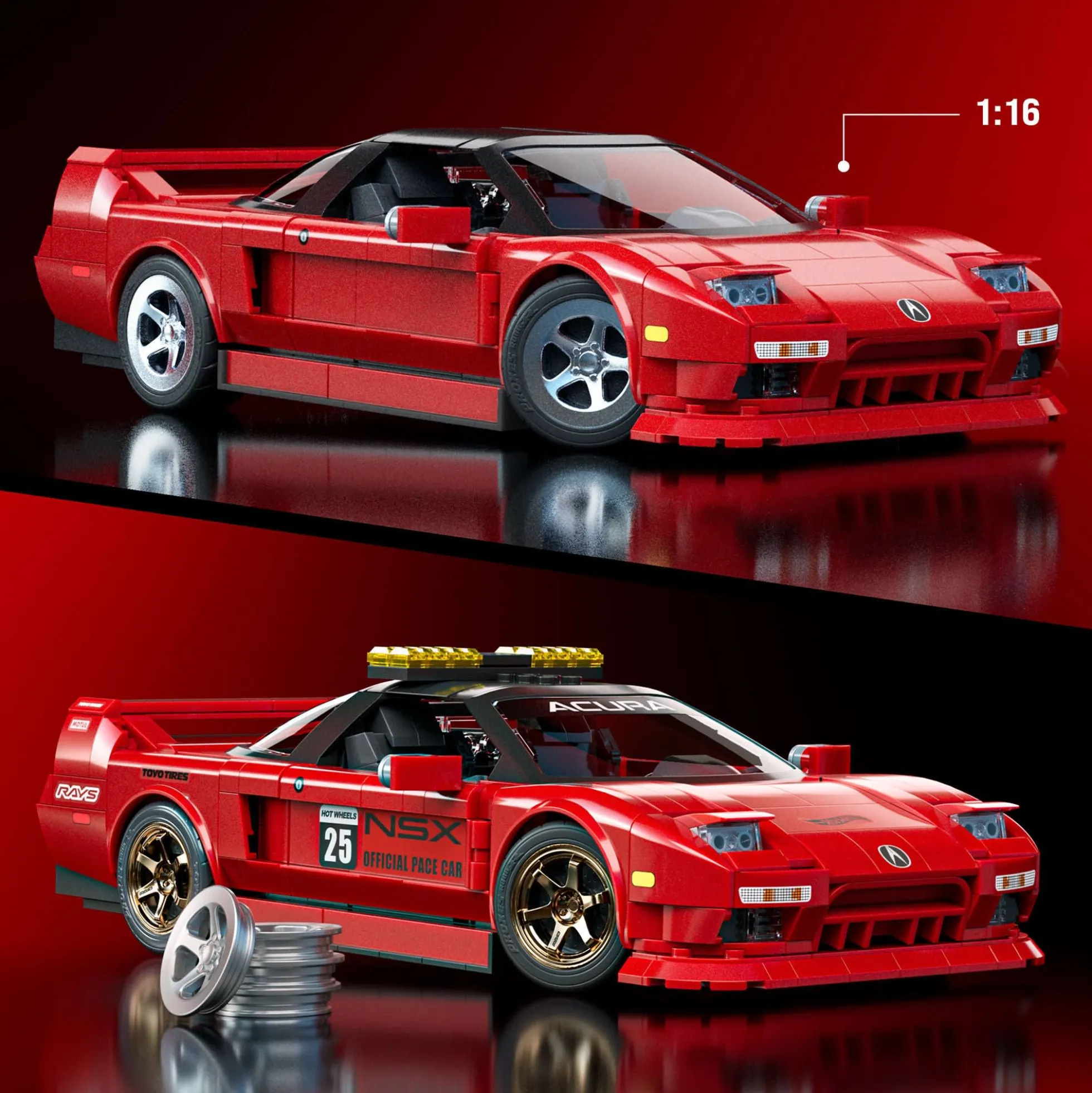 Mattel Brick Shop Hot Wheels ’90 Acura NSX Building Set