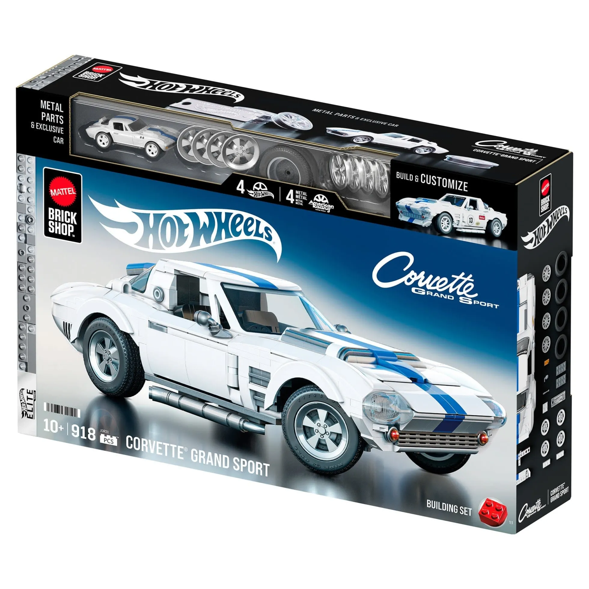 Mattel Brick Shop Hot Wheels Corvette Grand Sport Building Set