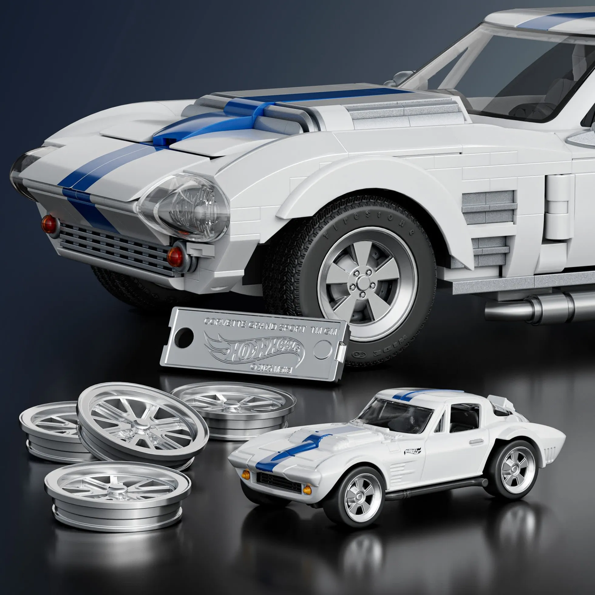 Mattel Brick Shop Hot Wheels Corvette Grand Sport Building Set