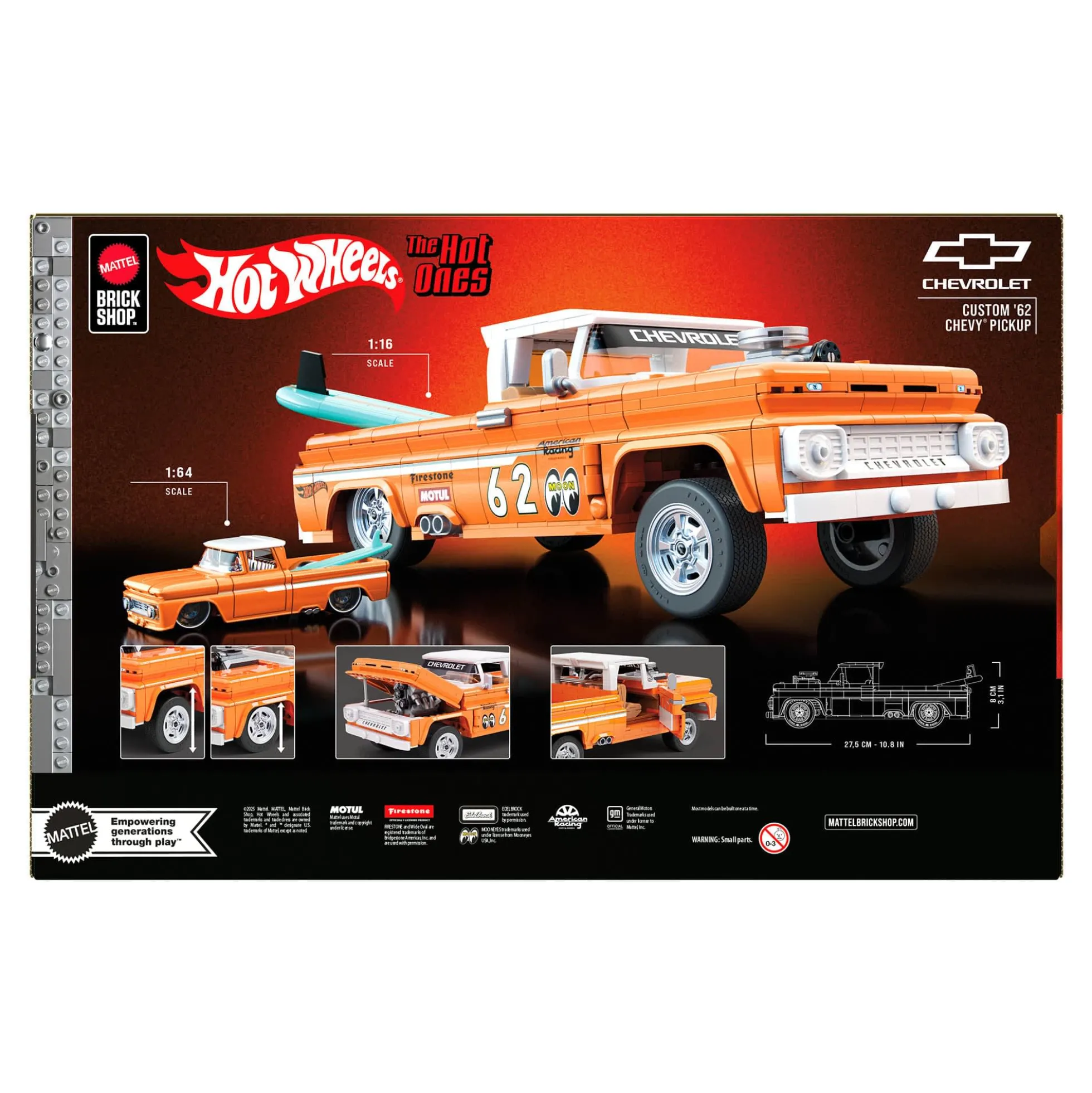 Mattel Brick Shop Hot Wheels Custom ’62 Chevy Pickup Building Set