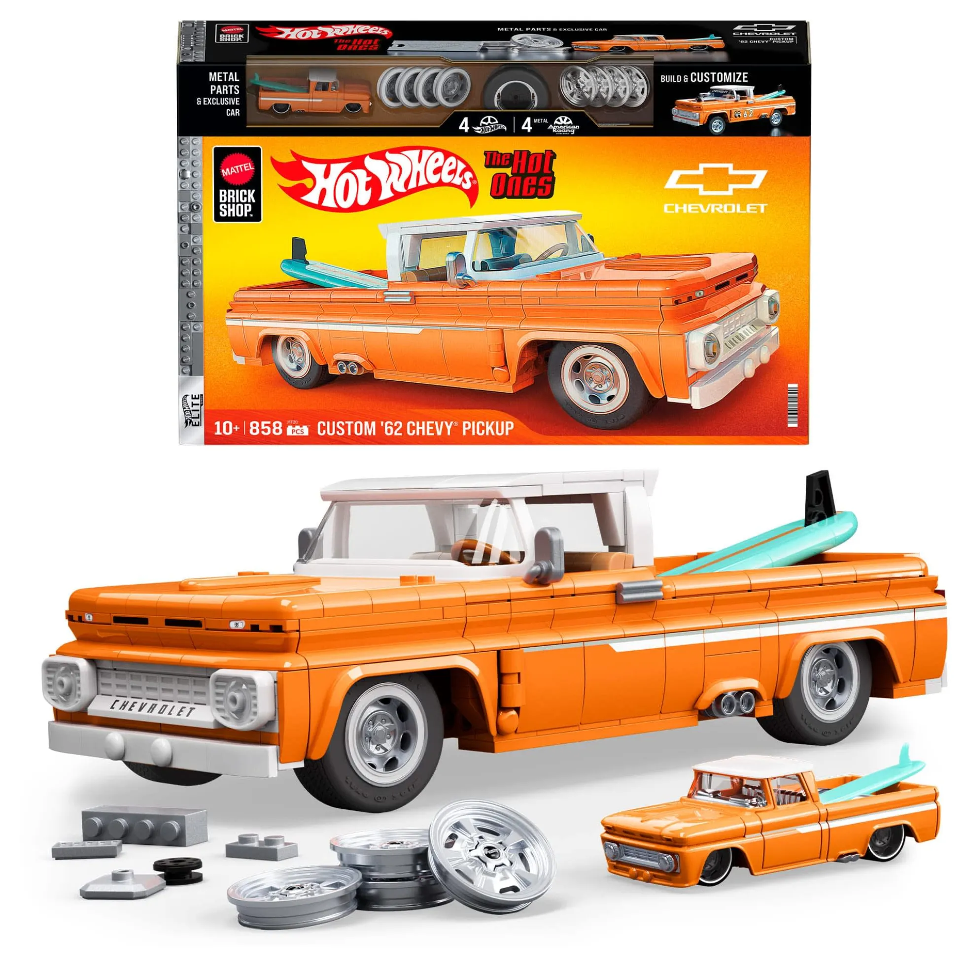 Mattel Brick Shop Hot Wheels Custom ’62 Chevy Pickup Building Set