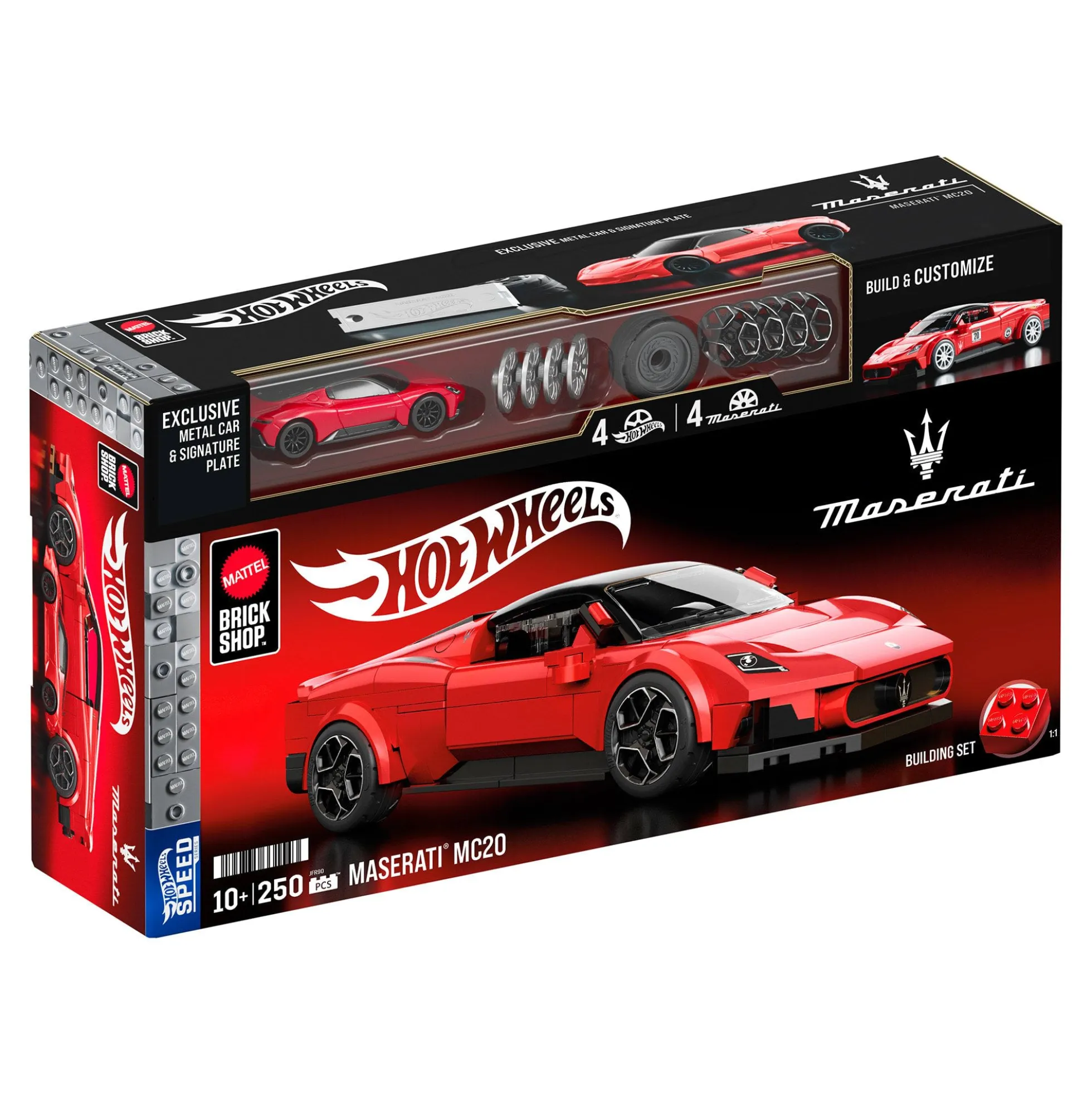 Mattel Brick Shop Hot Wheels Maserati MC20 Building Set