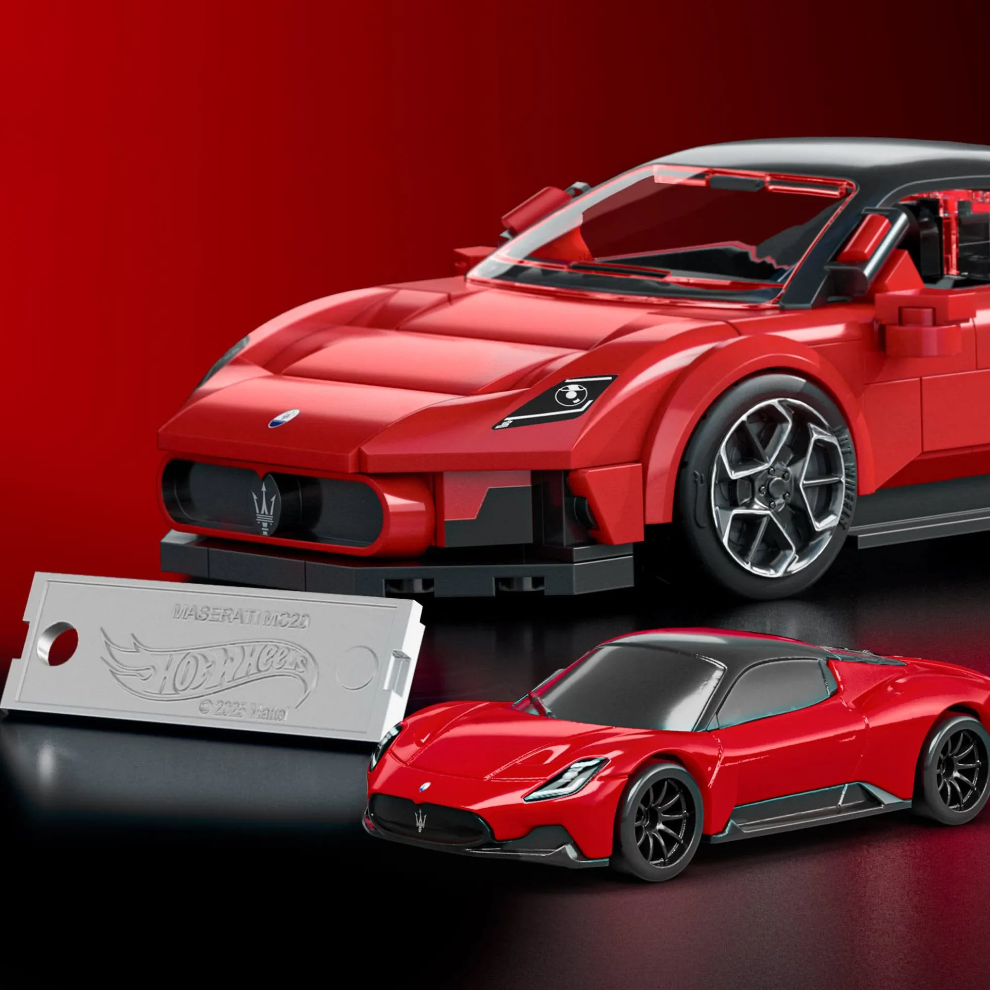 Mattel Brick Shop Hot Wheels Maserati MC20 Building Set