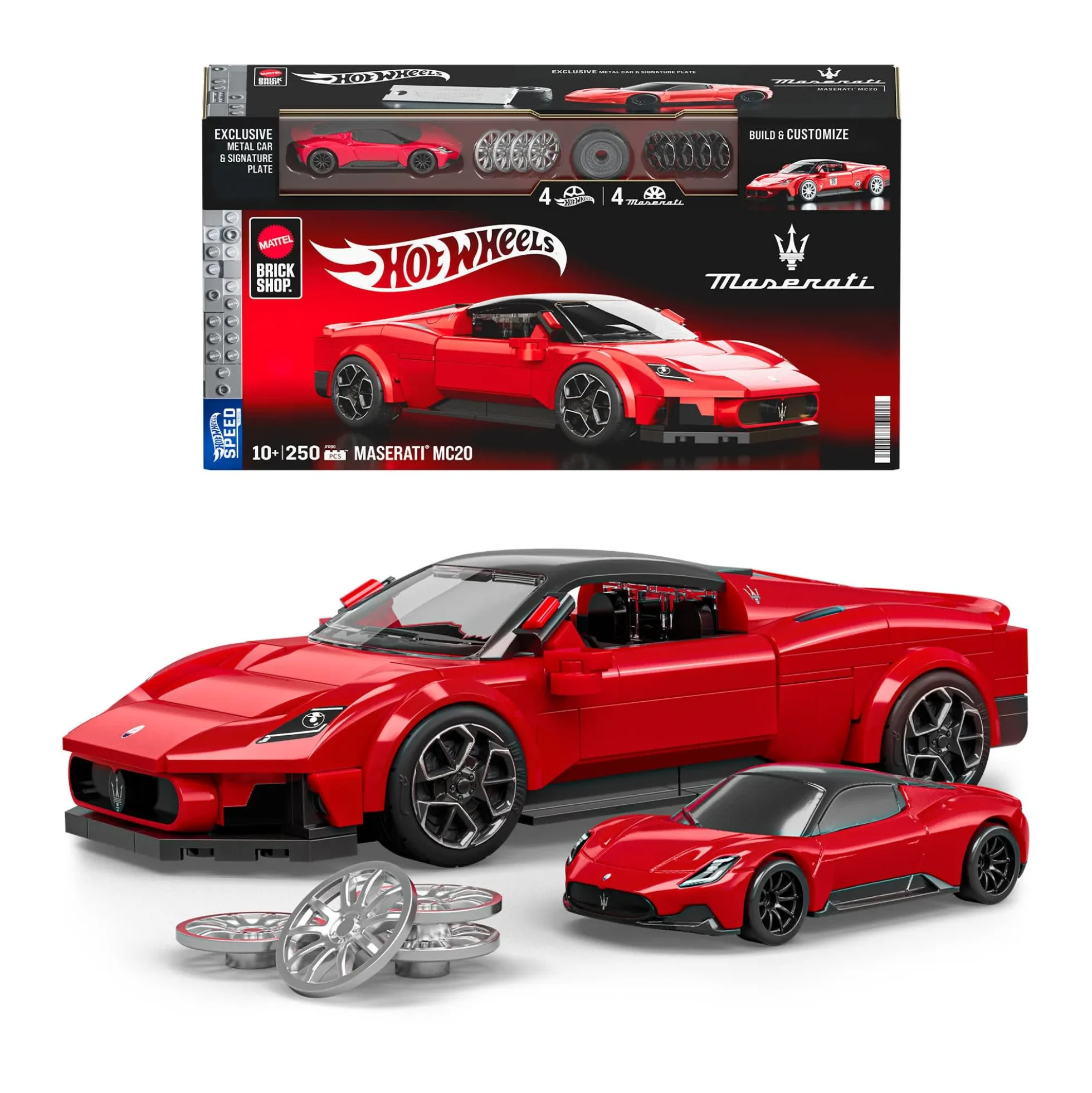 Mattel Brick Shop Hot Wheels Maserati MC20 Building Set