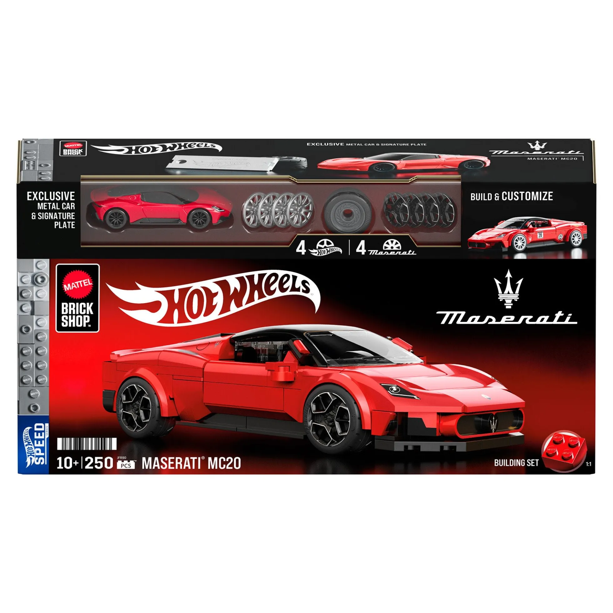Mattel Brick Shop Hot Wheels Maserati MC20 Building Set