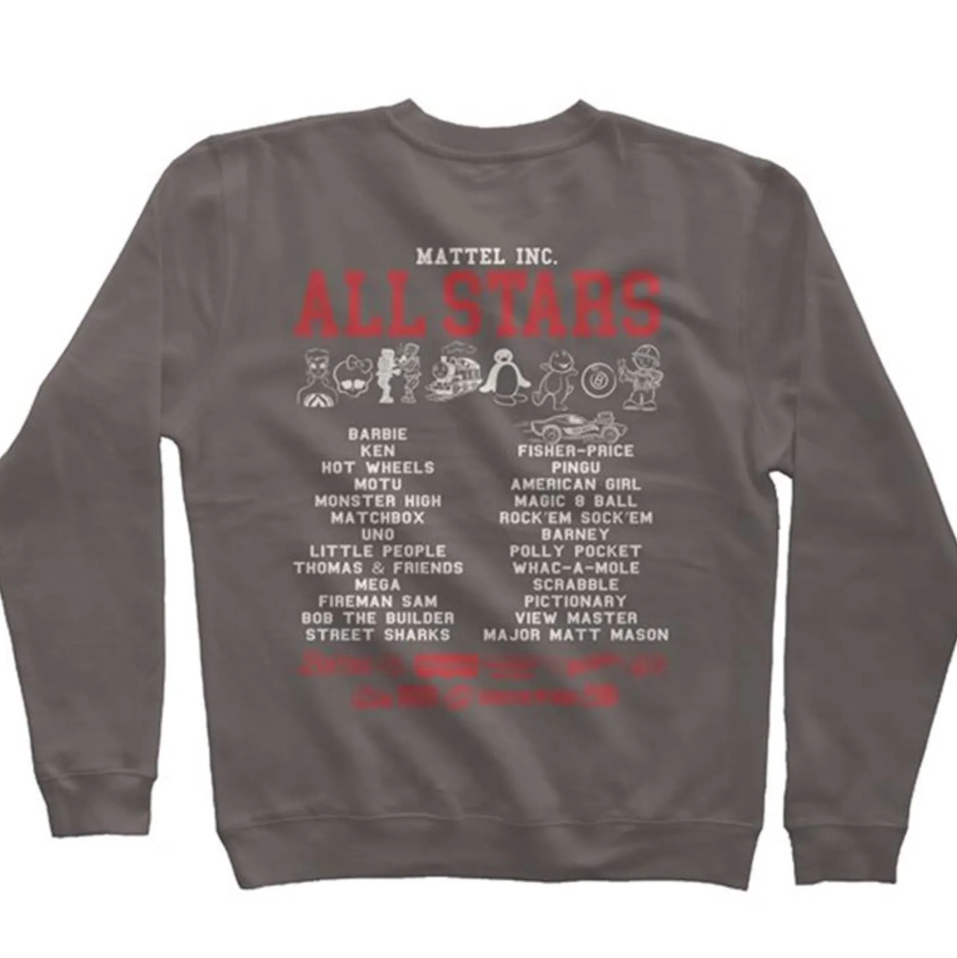 Mattel 80th Logo Black Sweatshirt