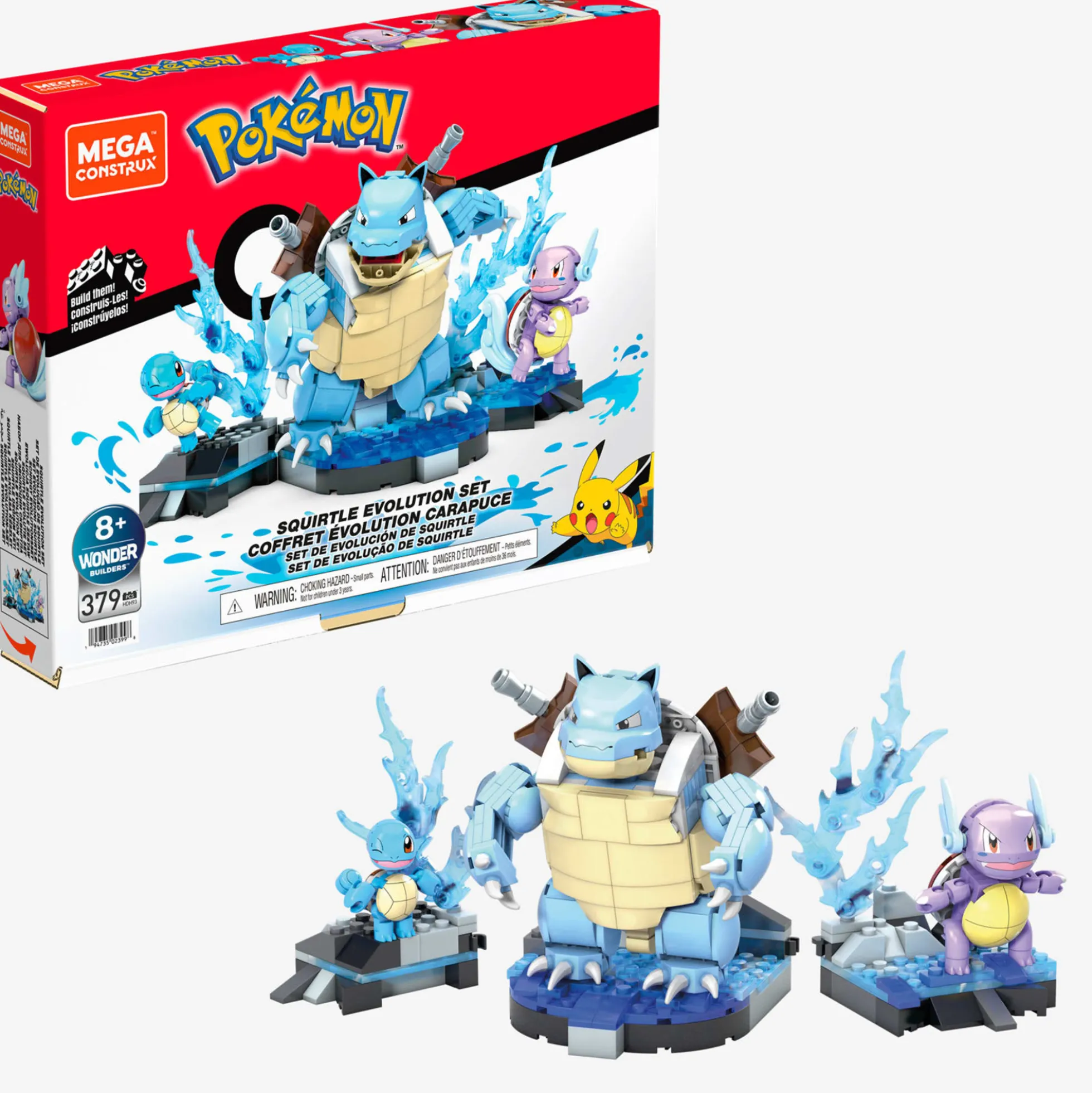 MEGA Construx Pokemon Squirtle Evolution Construction Set