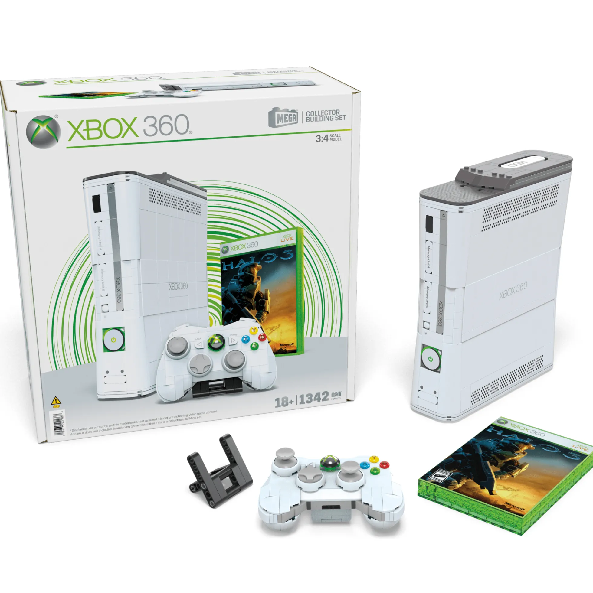 MEGA Microsoft Xbox 360 Replica Building Toy Kit