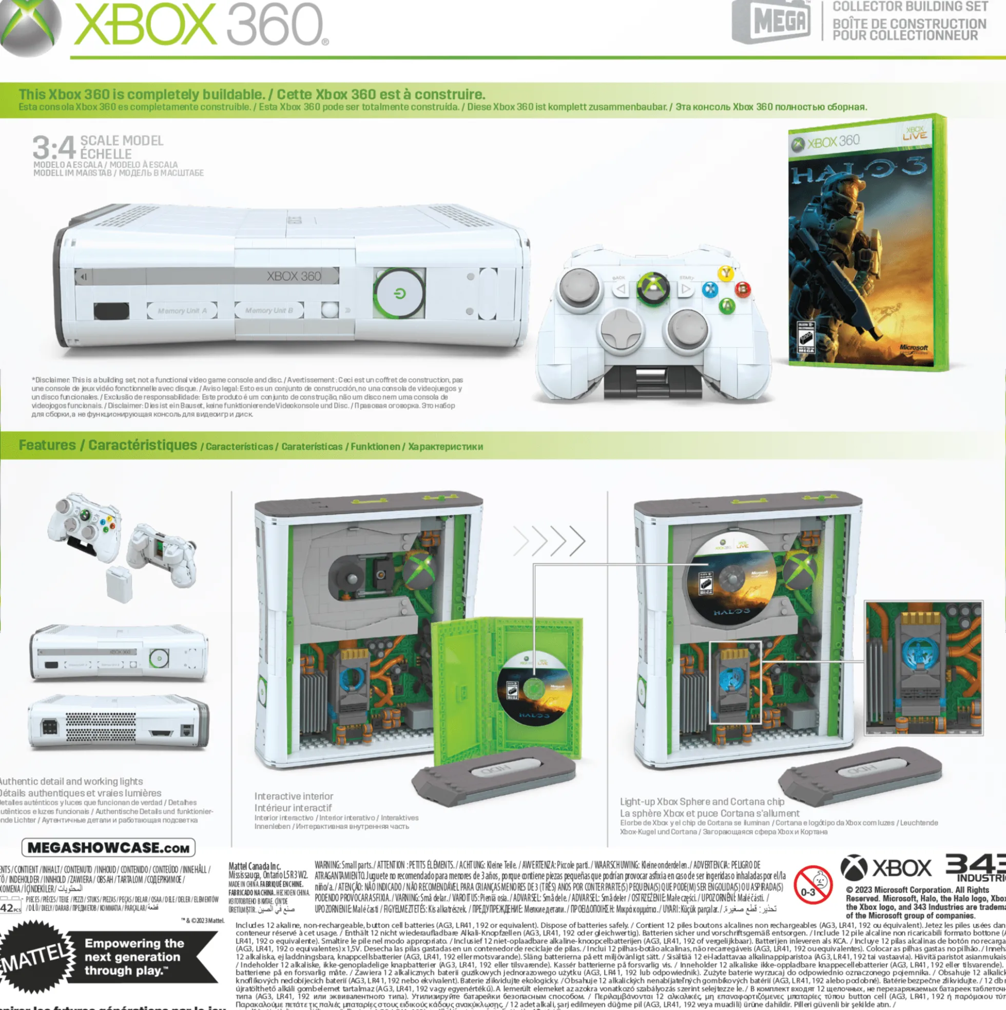 MEGA Microsoft Xbox 360 Replica Building Toy Kit