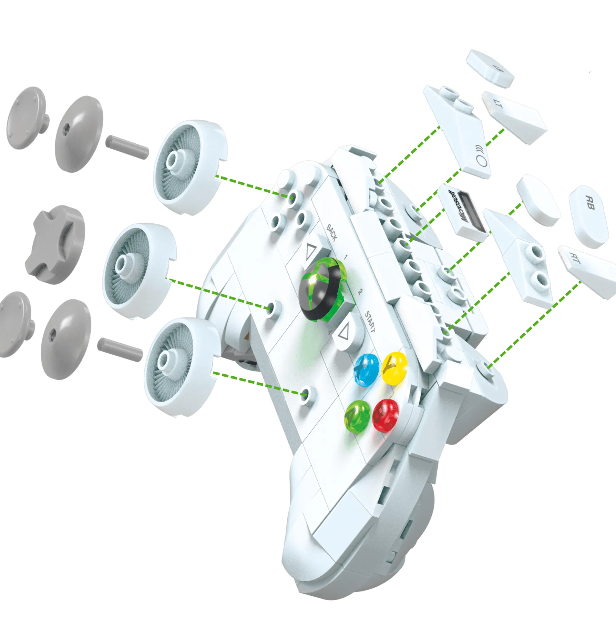 MEGA Microsoft Xbox 360 Replica Building Toy Kit