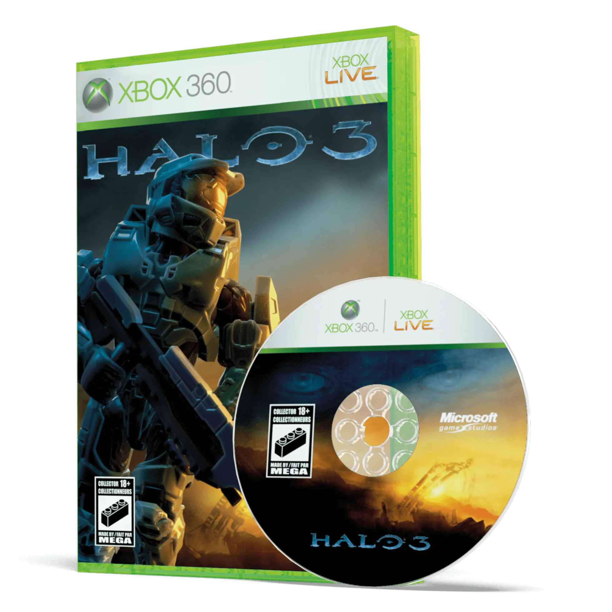 MEGA Microsoft Xbox 360 Replica Building Toy Kit