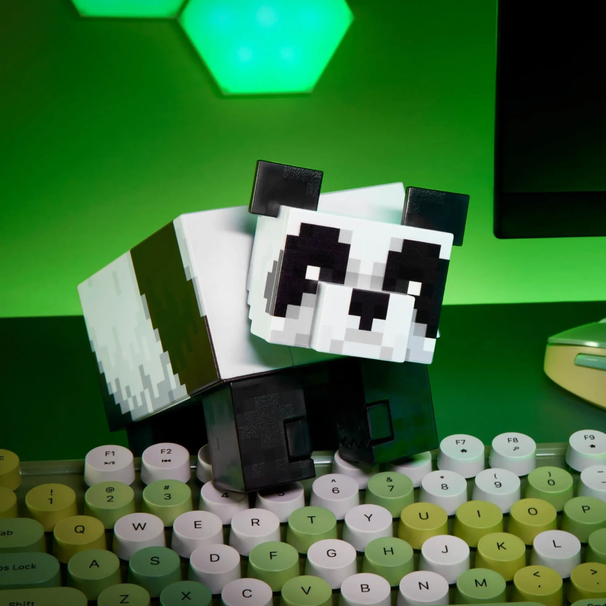 Minecraft Diamond Level Panda Figure