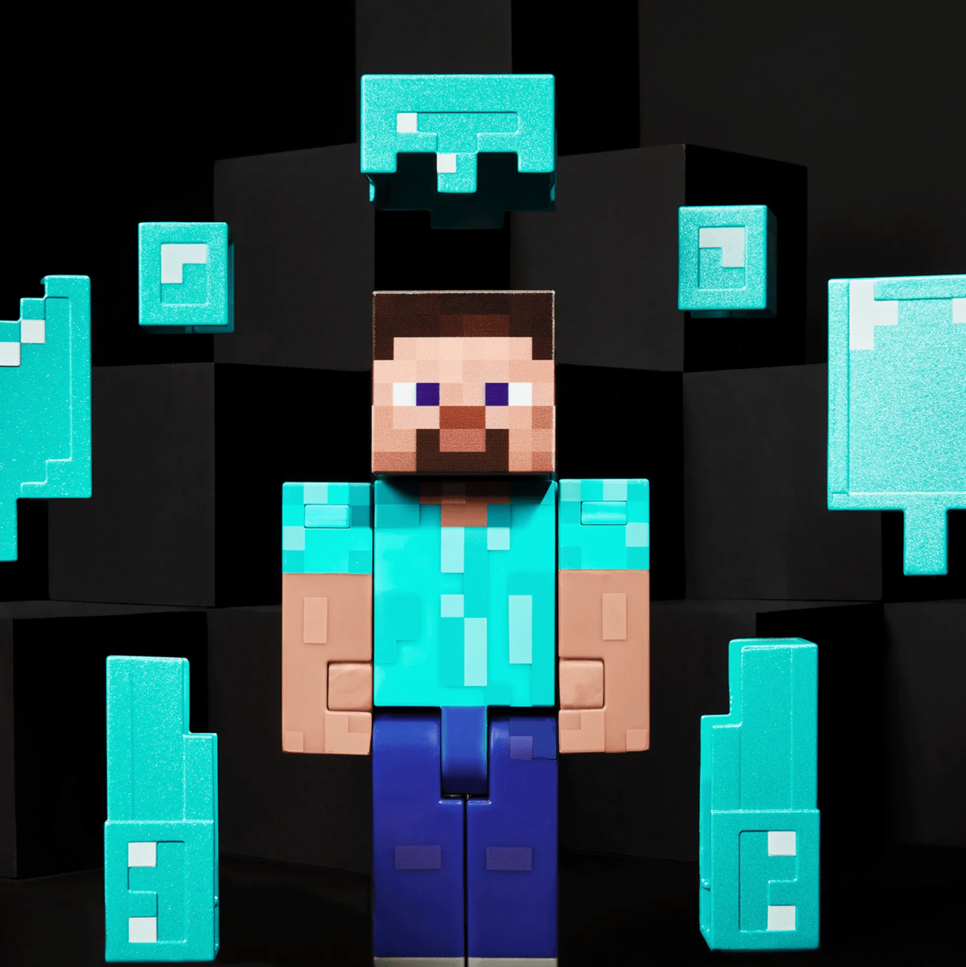 Minecraft Diamond Level Steve Collector Action Figure