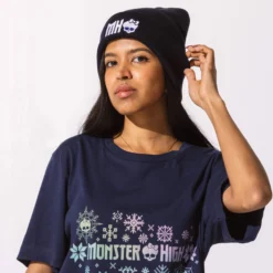 Monster High Black Cuffed Beanie