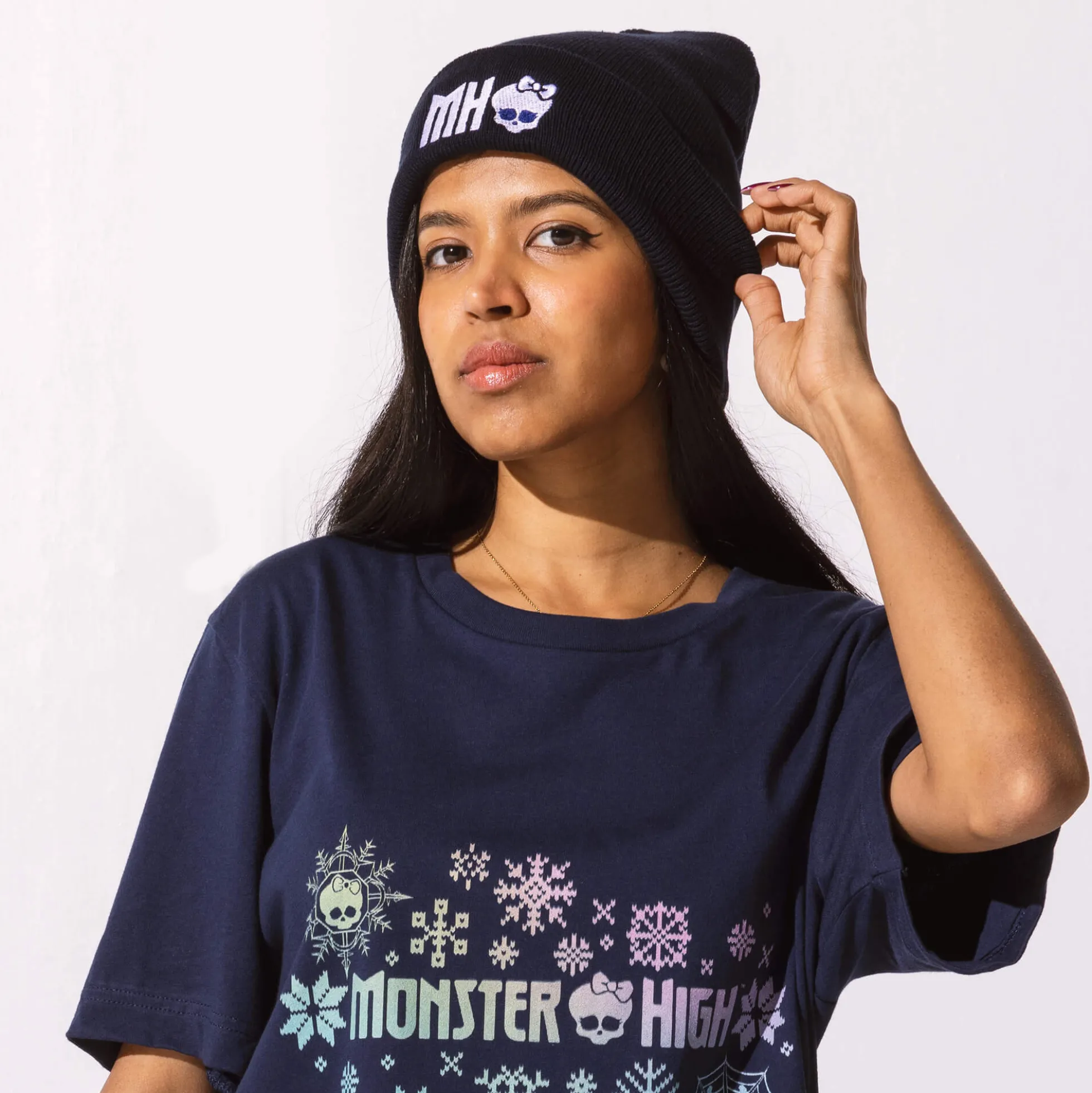 Monster High Black Cuffed Beanie