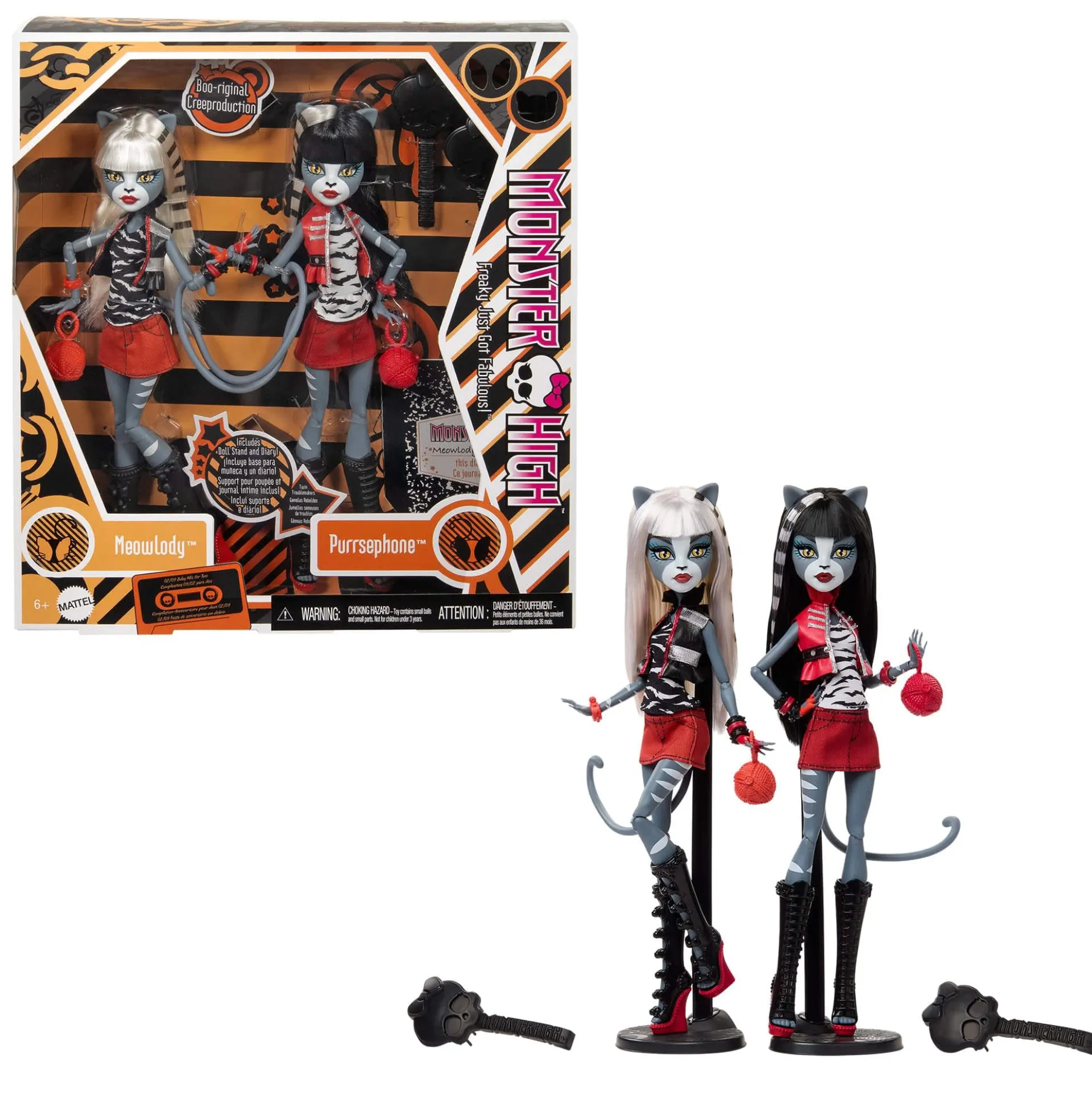 Monster High Boo-riginal Creeproductions G1 Meolowdy and Purrsephone Dolls 2-Pack