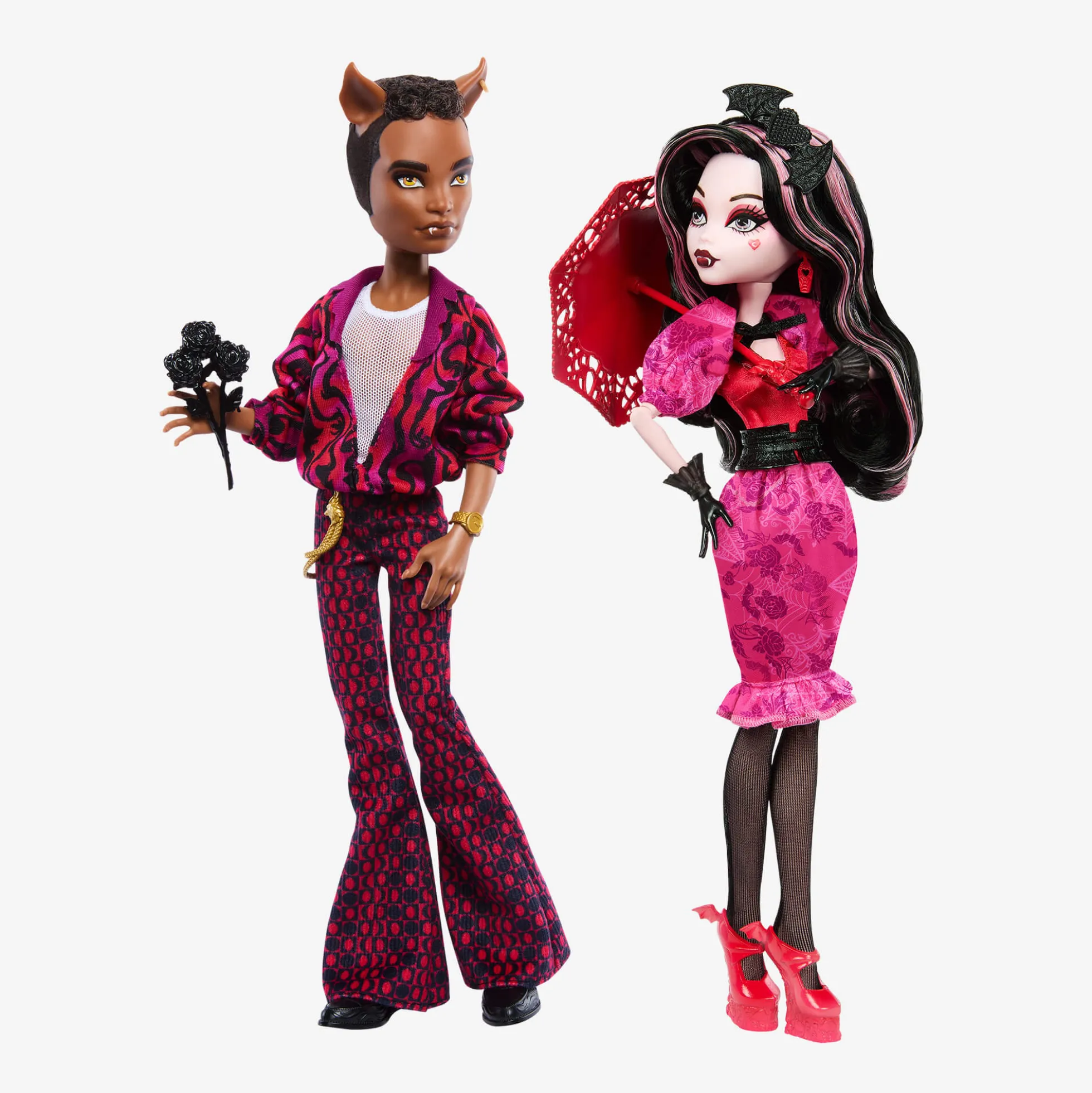 Monster High Draculaura and Clawd Wolf Howliday Love 2-Pack