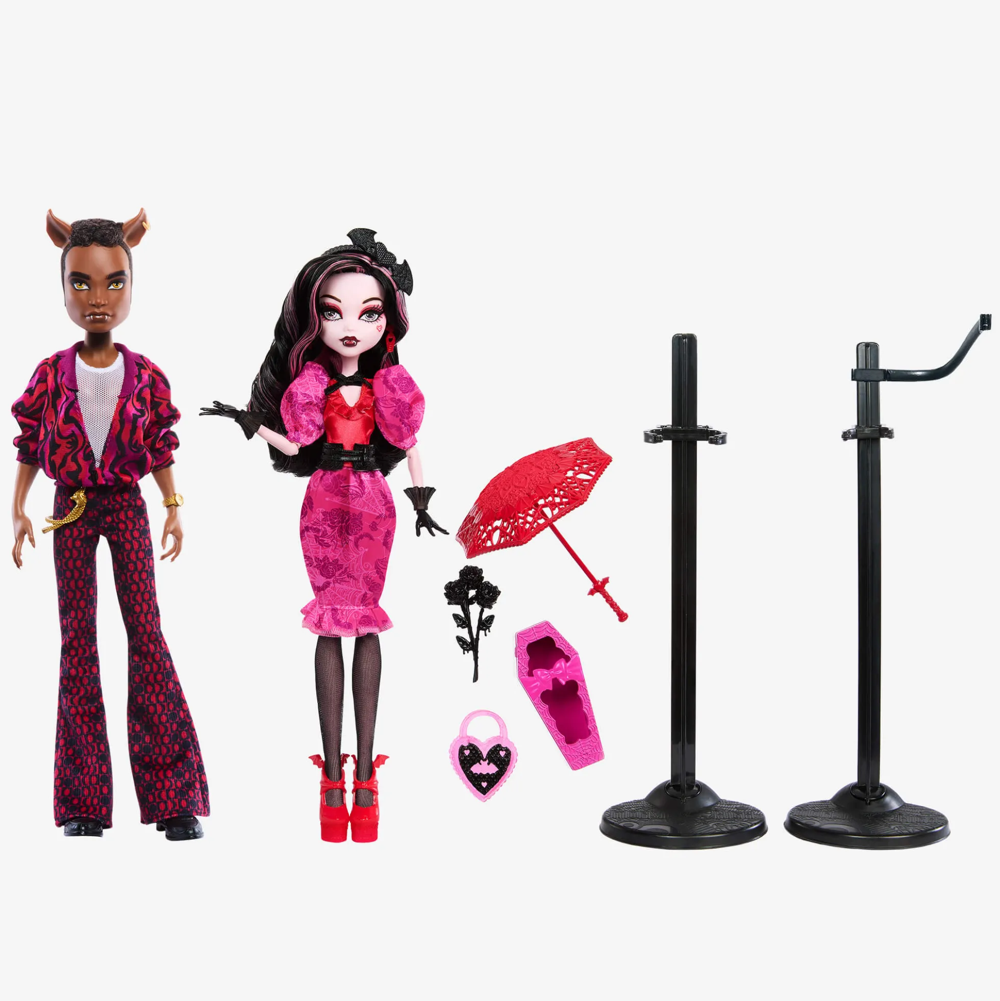 Monster High Draculaura and Clawd Wolf Howliday Love 2-Pack
