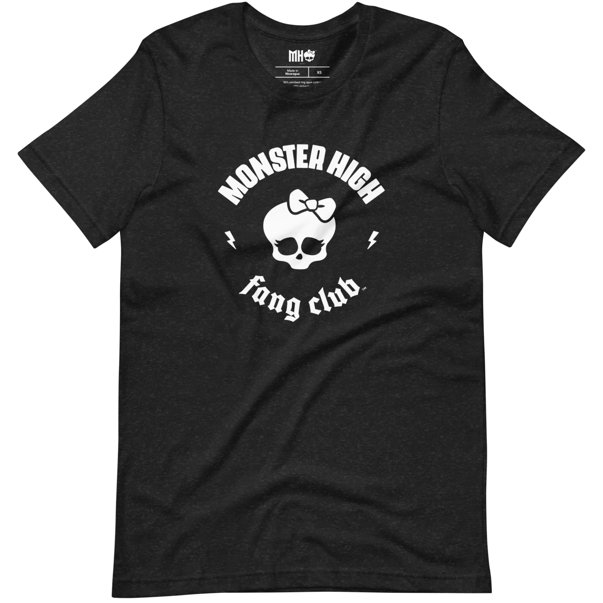 Monster High Fang Club Short Sleeve T-Shirt in Black Heather