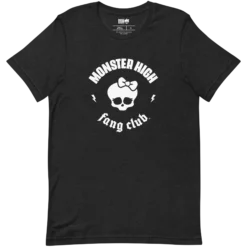 Monster High Fang Club Short Sleeve T-Shirt in Black Heather