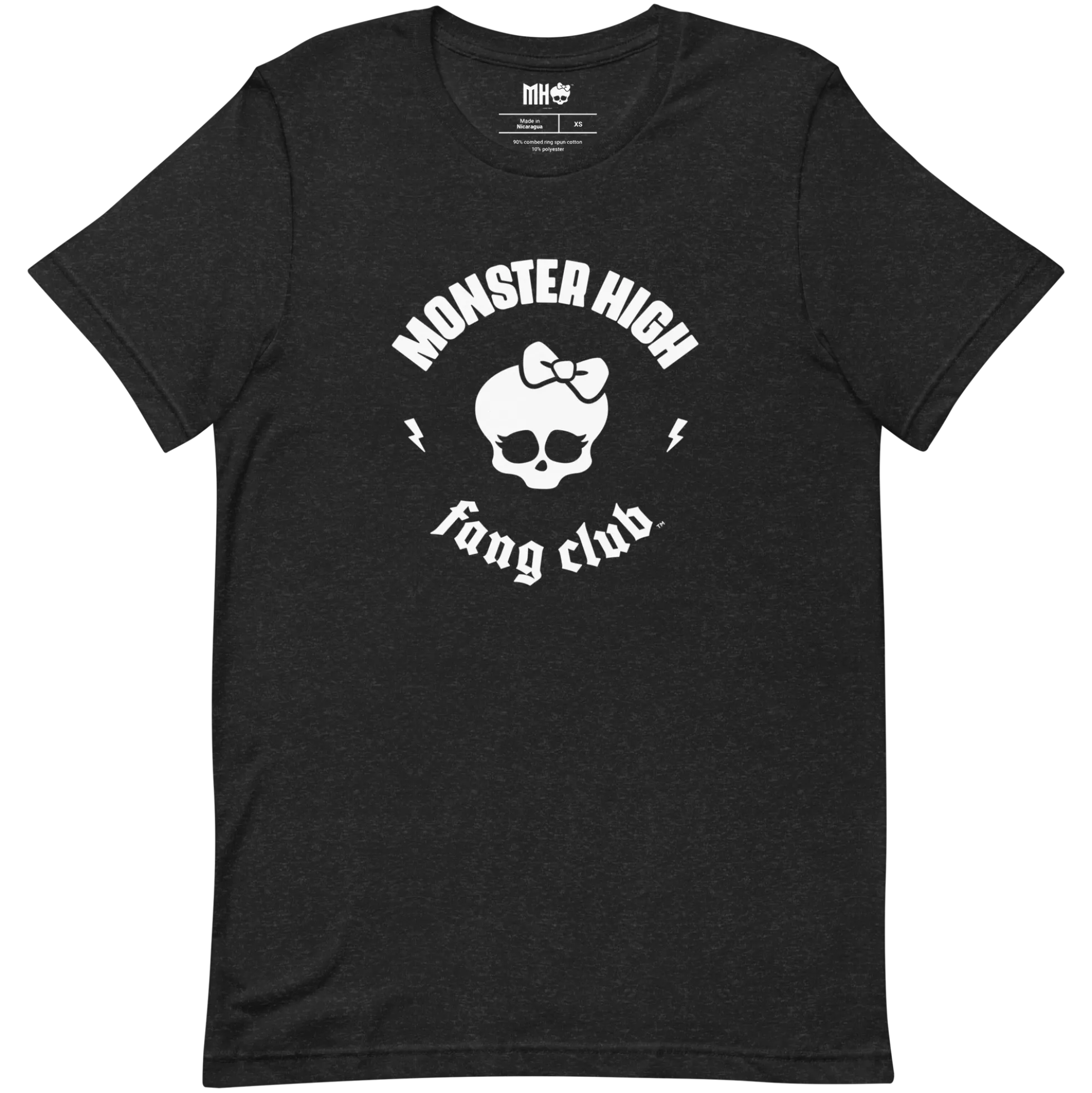 Monster High Fang Club Short Sleeve T-Shirt in Black Heather