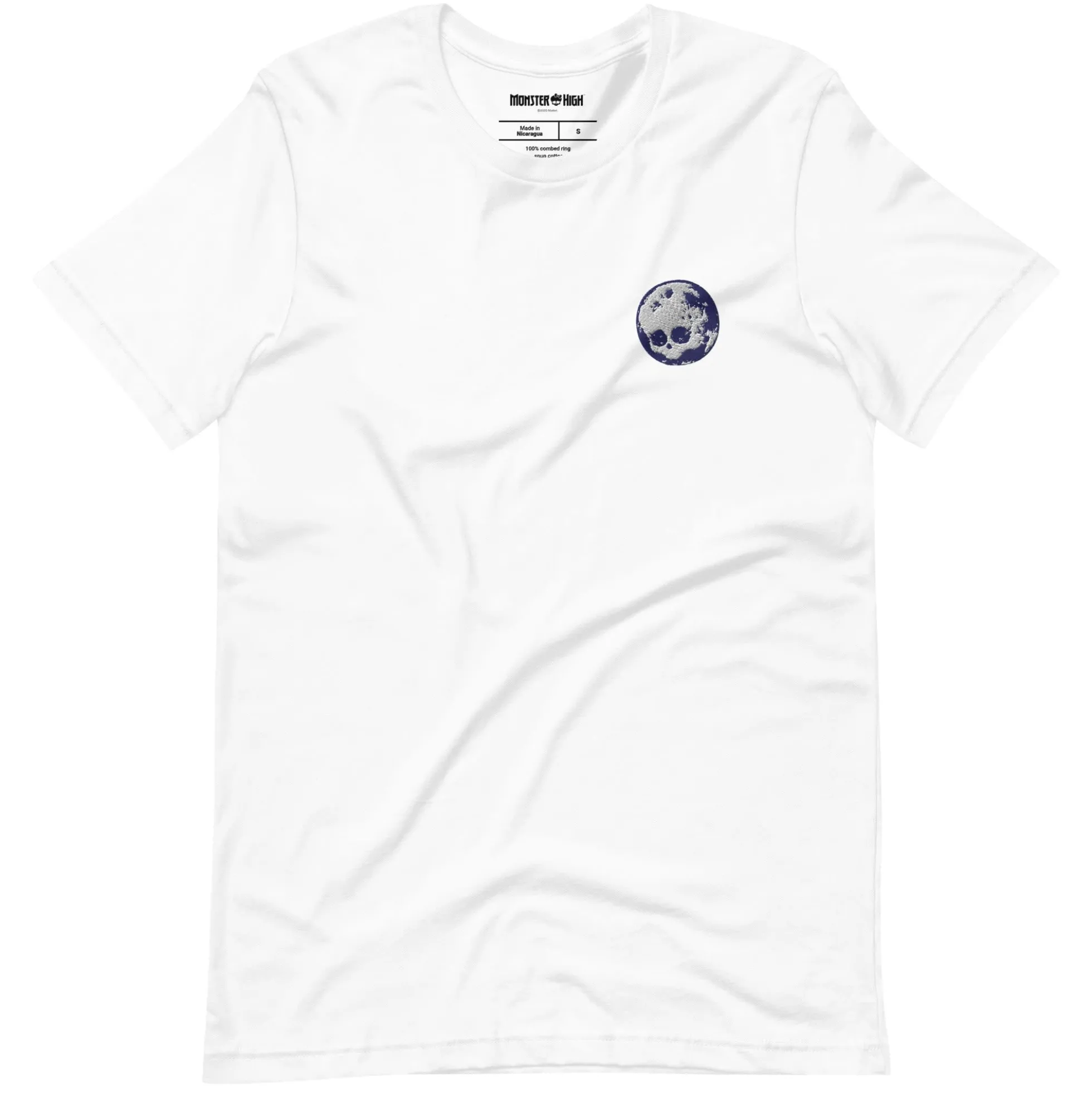 Monster High Full Moon Embroidered White T-Shirt