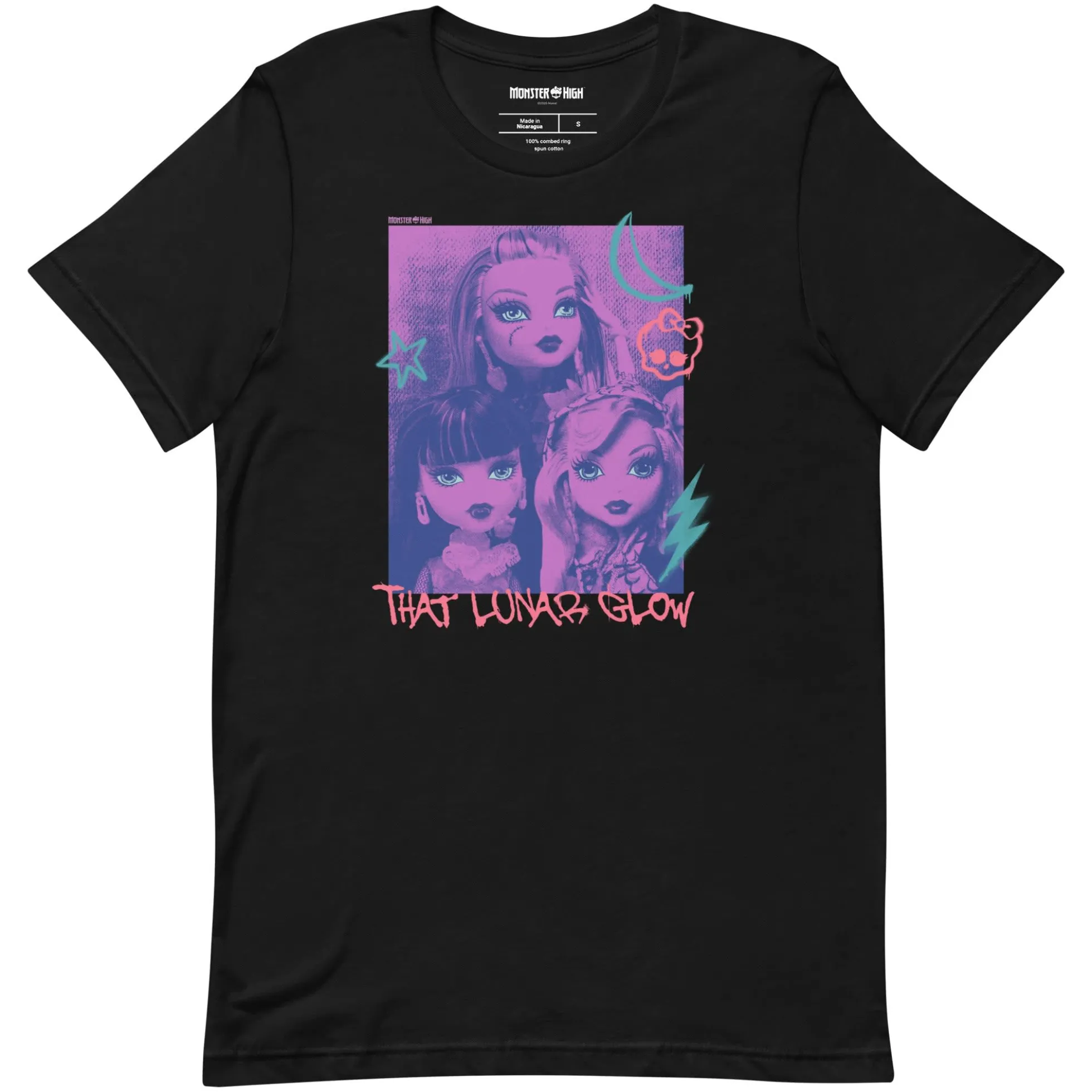 Monster High Lunar Glow Black T-Shirt