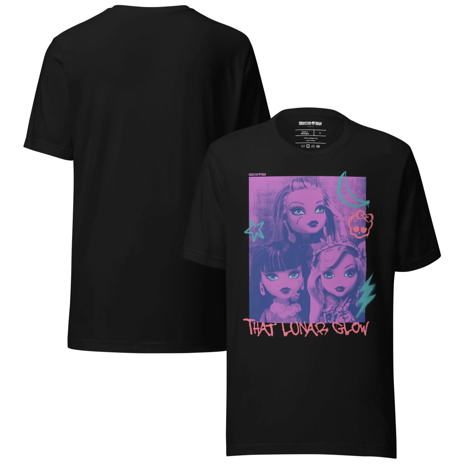 Monster High Lunar Glow Black T-Shirt
