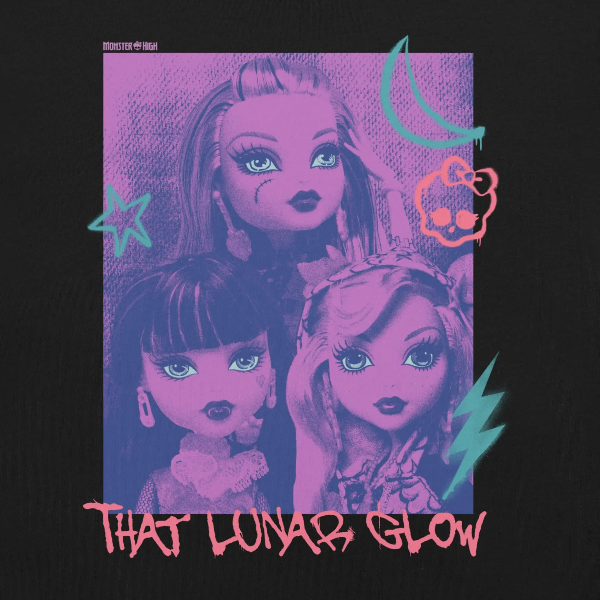 Monster High Lunar Glow Black T-Shirt