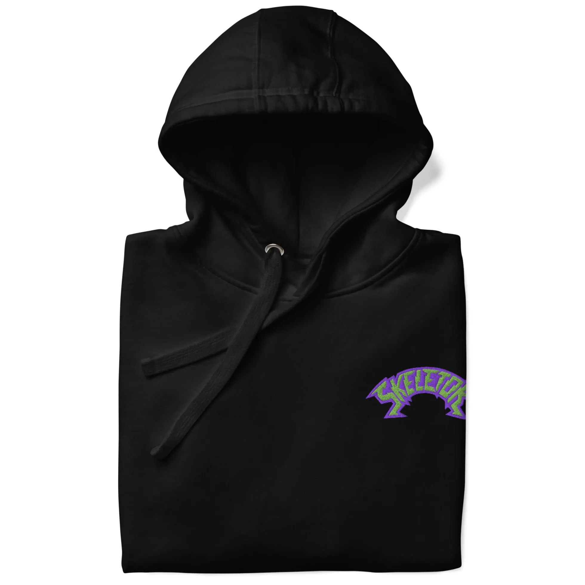 Monster High Masters of the Universe Skeletor Embroidered Black Hoodie