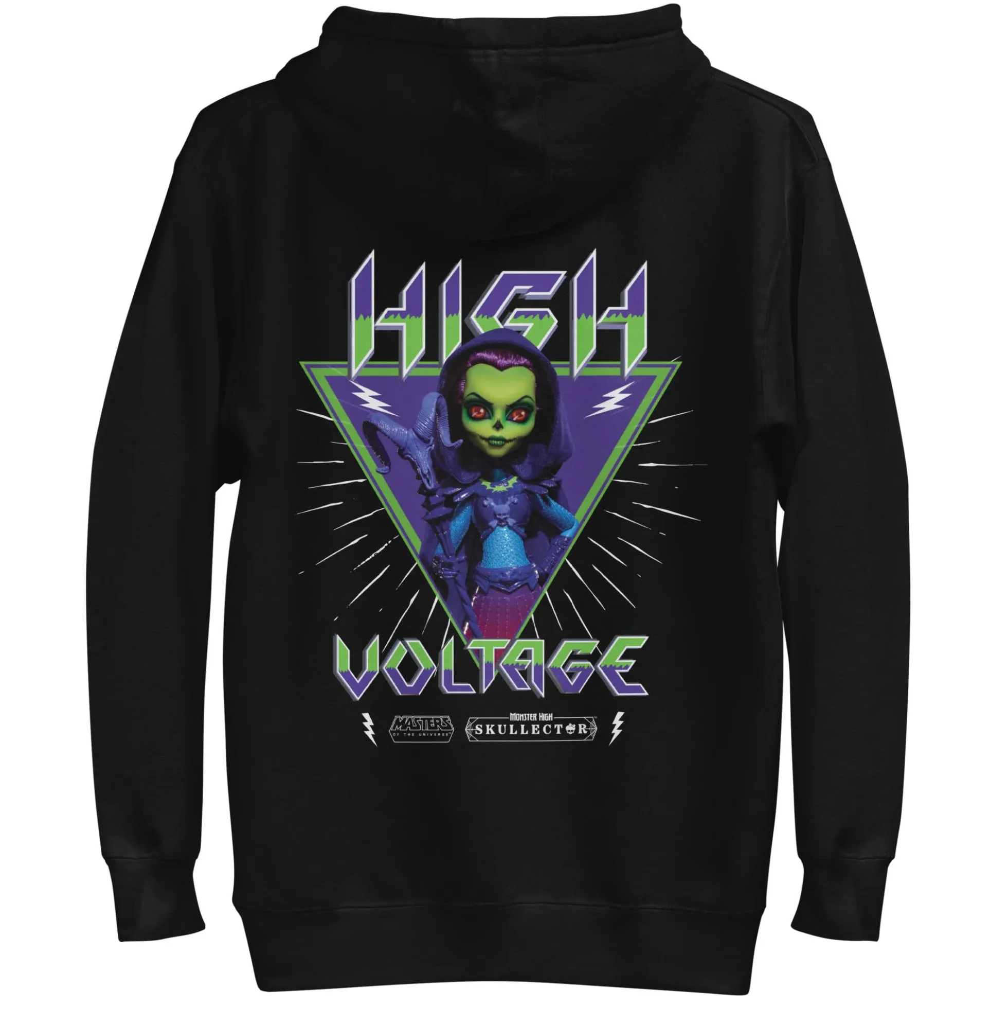 Monster High Masters of the Universe Skeletor Embroidered Black Hoodie