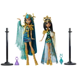 Monster High Mummy Majesties Cleo and Nefera De Nile Collectible Doll Two-Pack