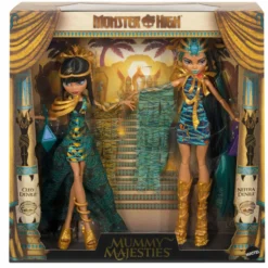 Monster High Mummy Majesties Cleo and Nefera De Nile Collectible Doll Two-Pack